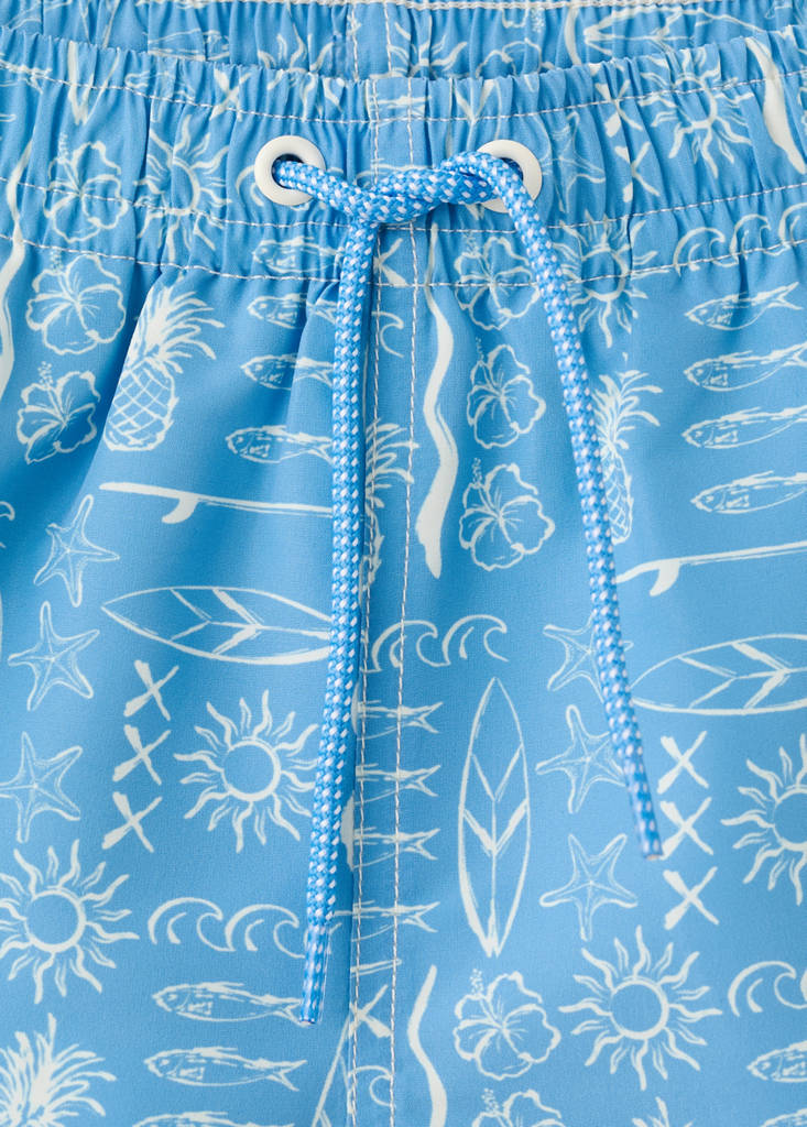 Gemusterte Badeshorts — Blau