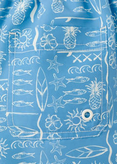 Printed swimming trunks — Blue 7
