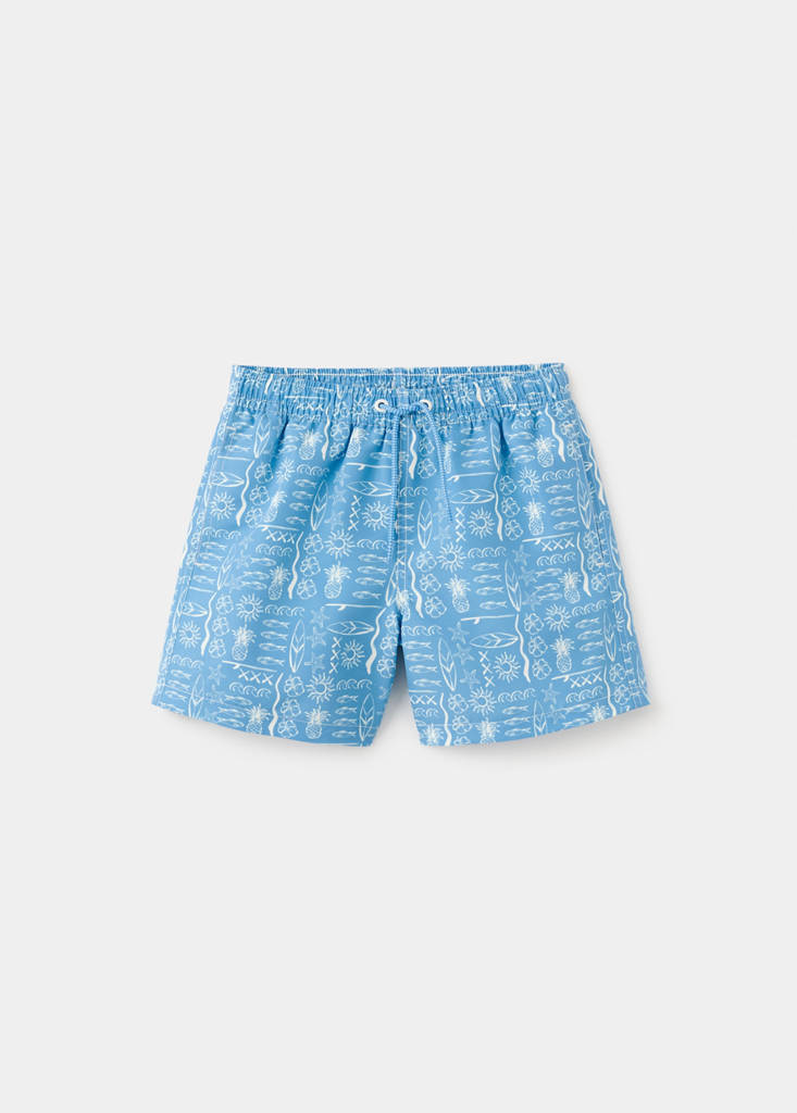 Gemusterte Badeshorts — Blau
