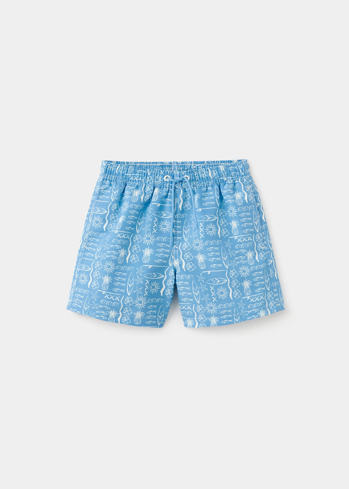 Printed swimming trunks — Blue