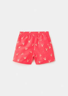 Lobster-print swimming costume — Coral Red 5
