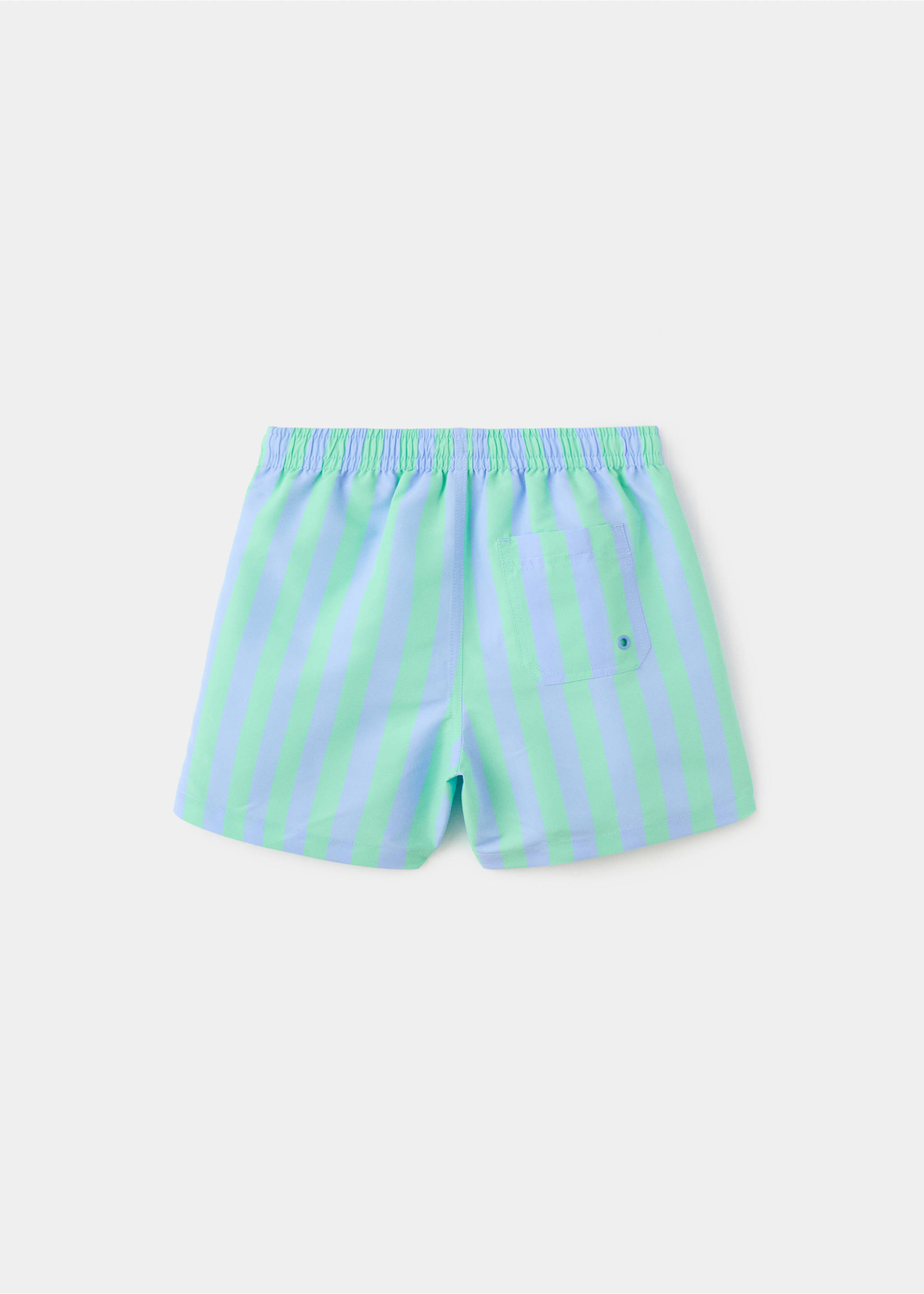 Striped swimsuit - Reverse of the article, Aqua Green. Ref: 27007914-01.