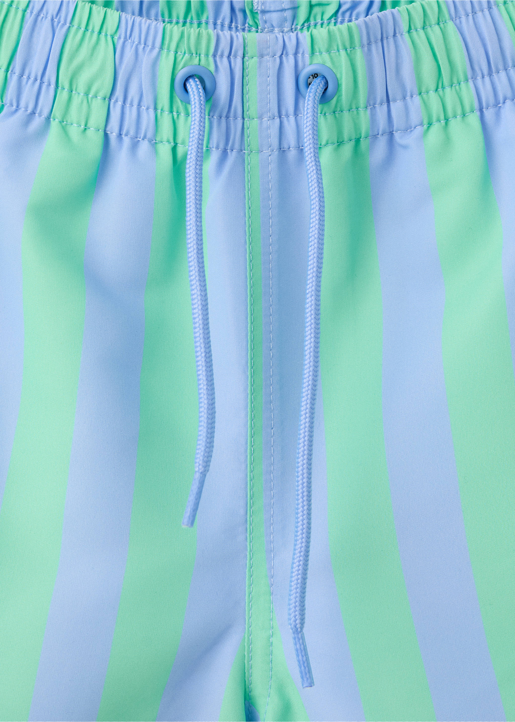 Striped swimsuit - Details of the article 8, Aqua Green. Ref: 27007914-01.