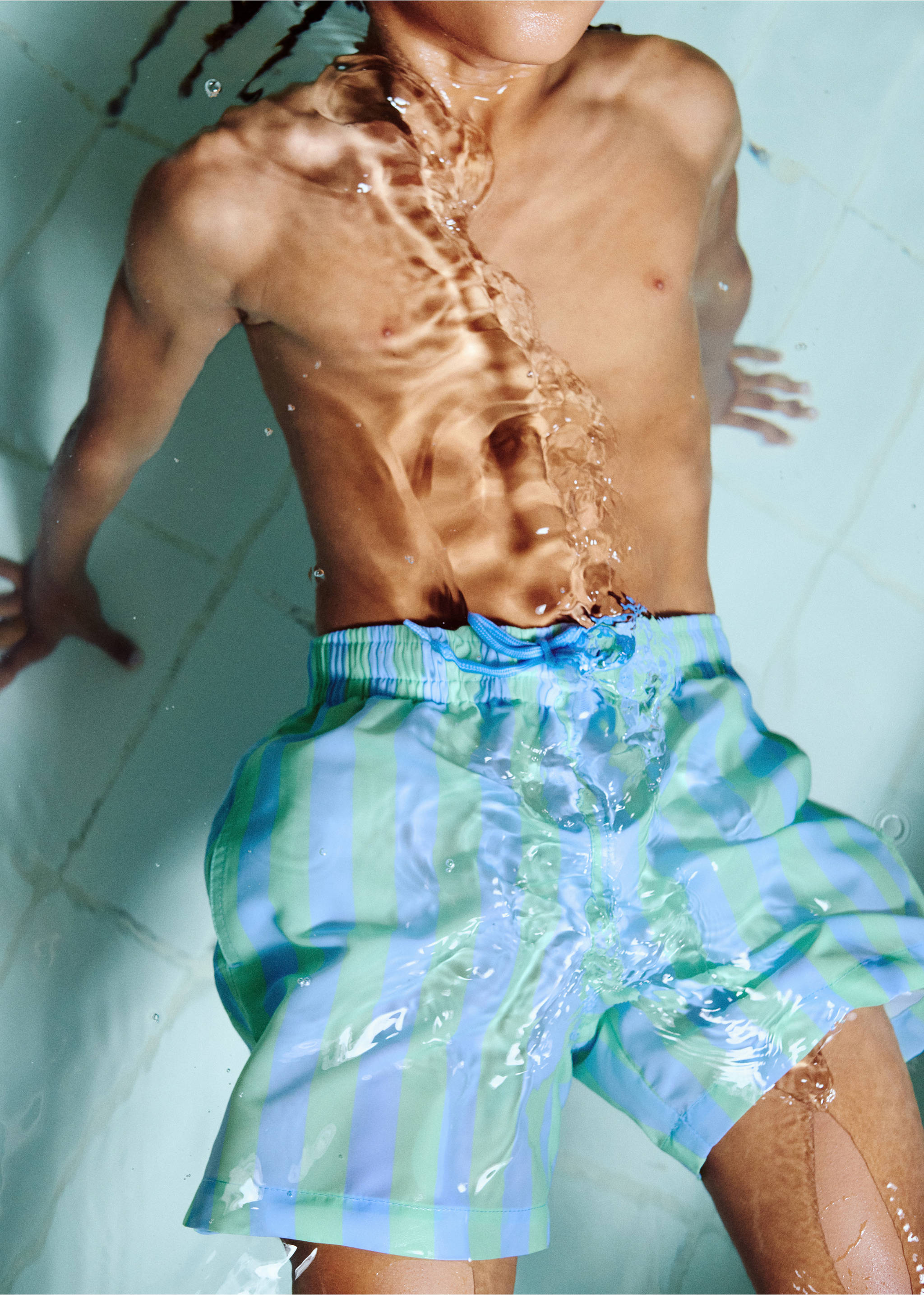 Maillot de bain à rayures - Détail de l'article 5, Vert d´eau. Ref: 27007914-00.