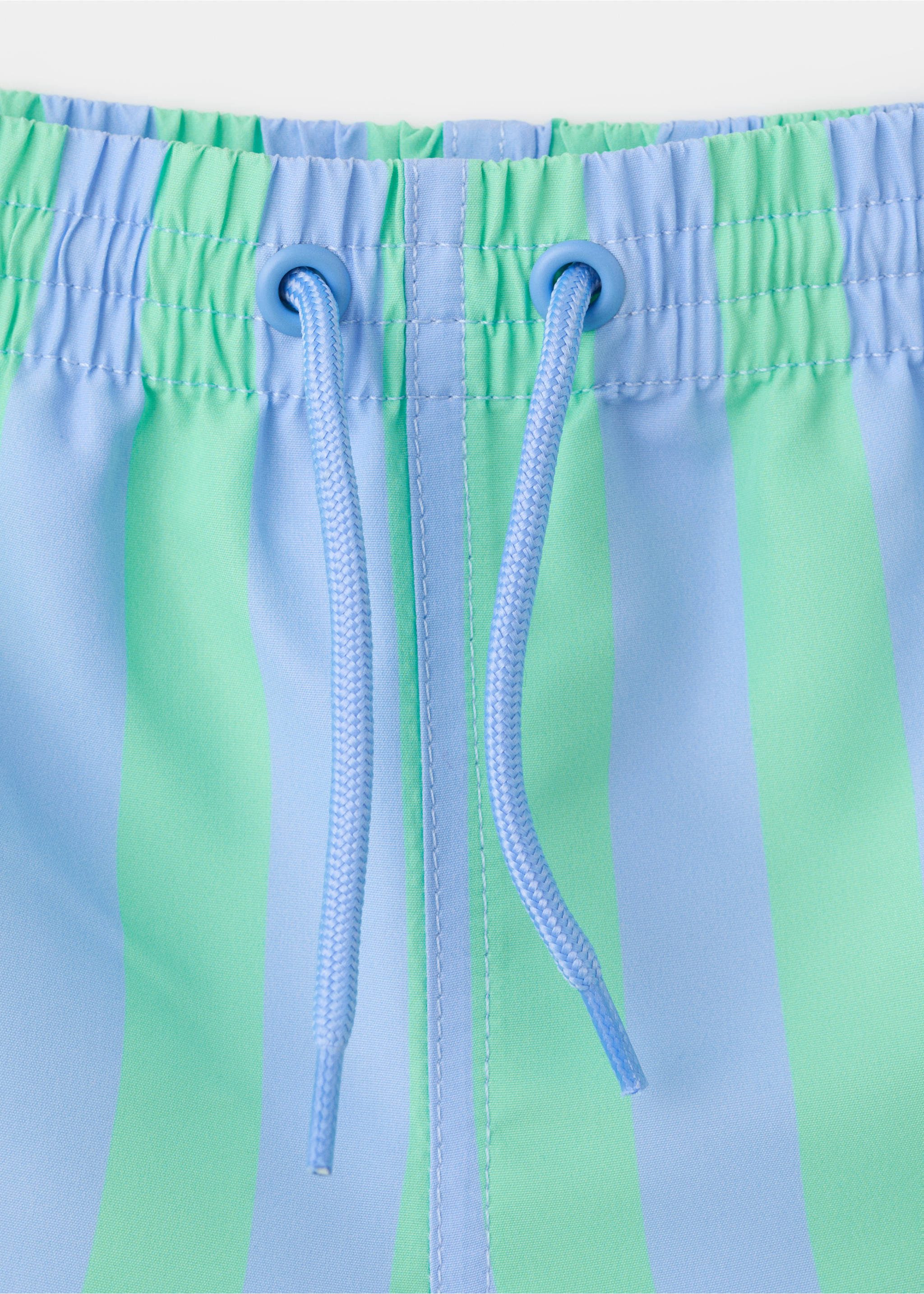 Striped swimsuit - Details of the article 8, Aqua Green. Ref: 27007915-00.