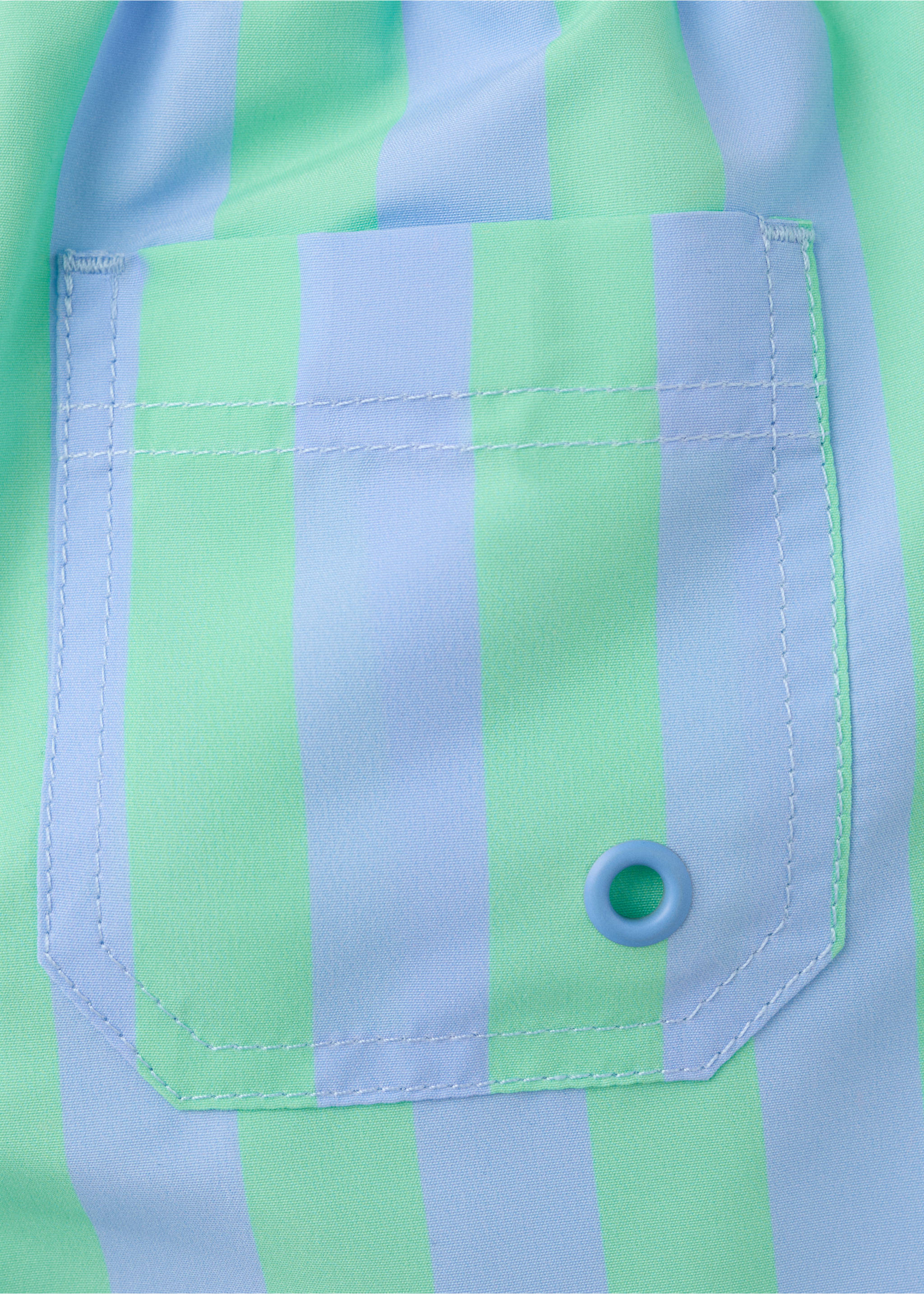 Striped swimsuit - Details of the article 0, Aqua Green. Ref: 27007915-00.
