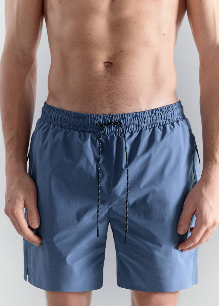 Swimsuit with zip pockets — China Blue
