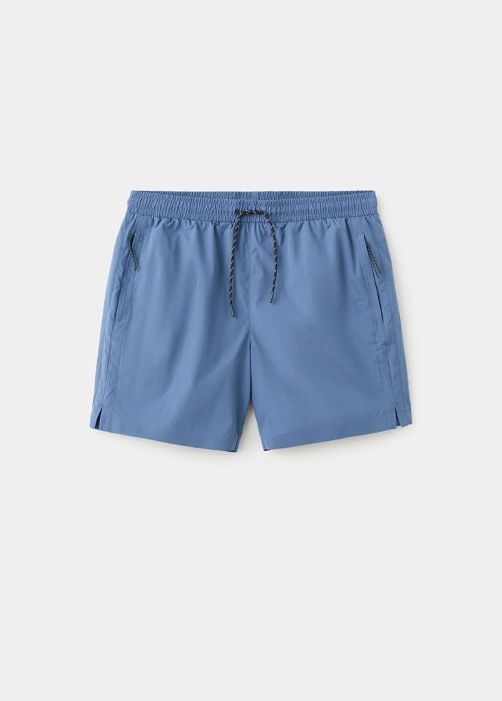 Swimsuit with zip pockets — China Blue