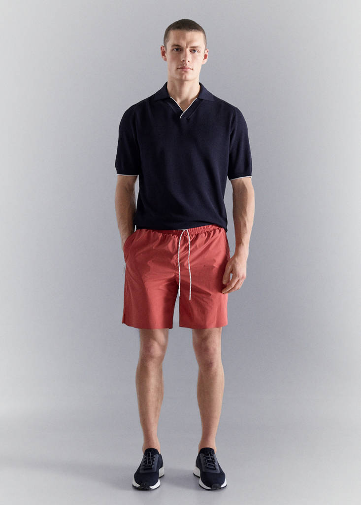 Swimsuit with zip pockets — Red