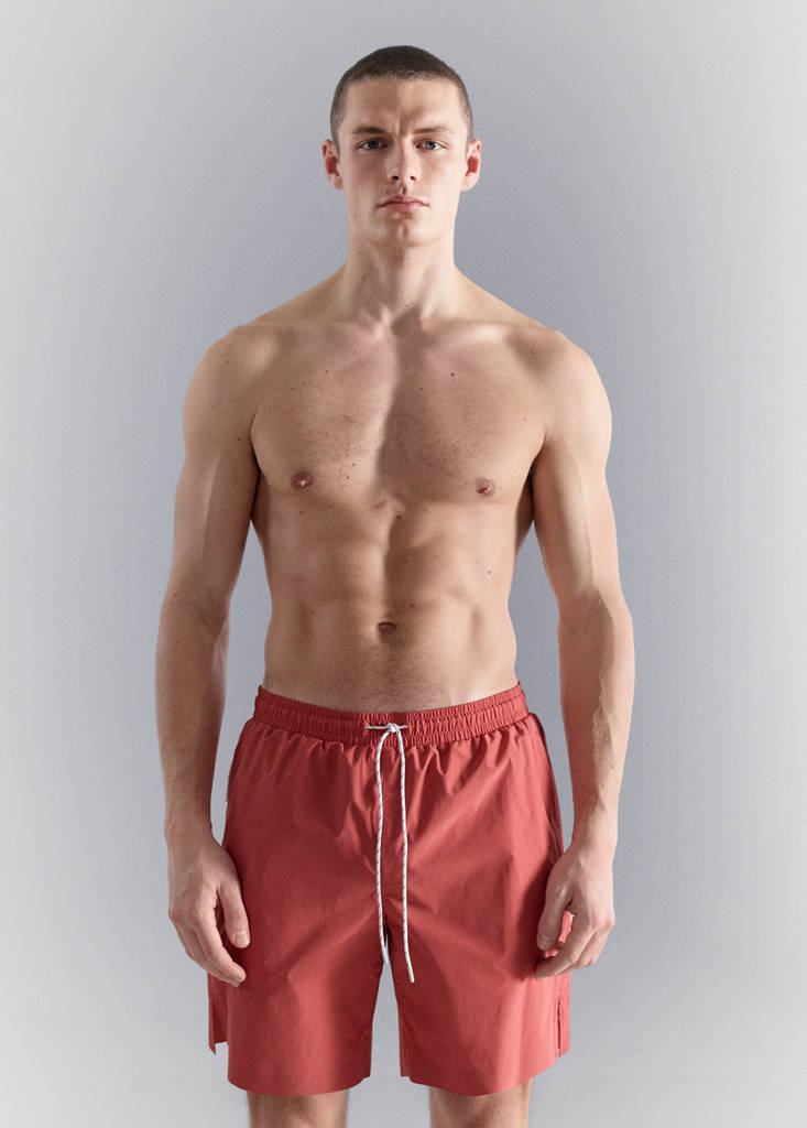 Swimsuit with zip pockets — Red