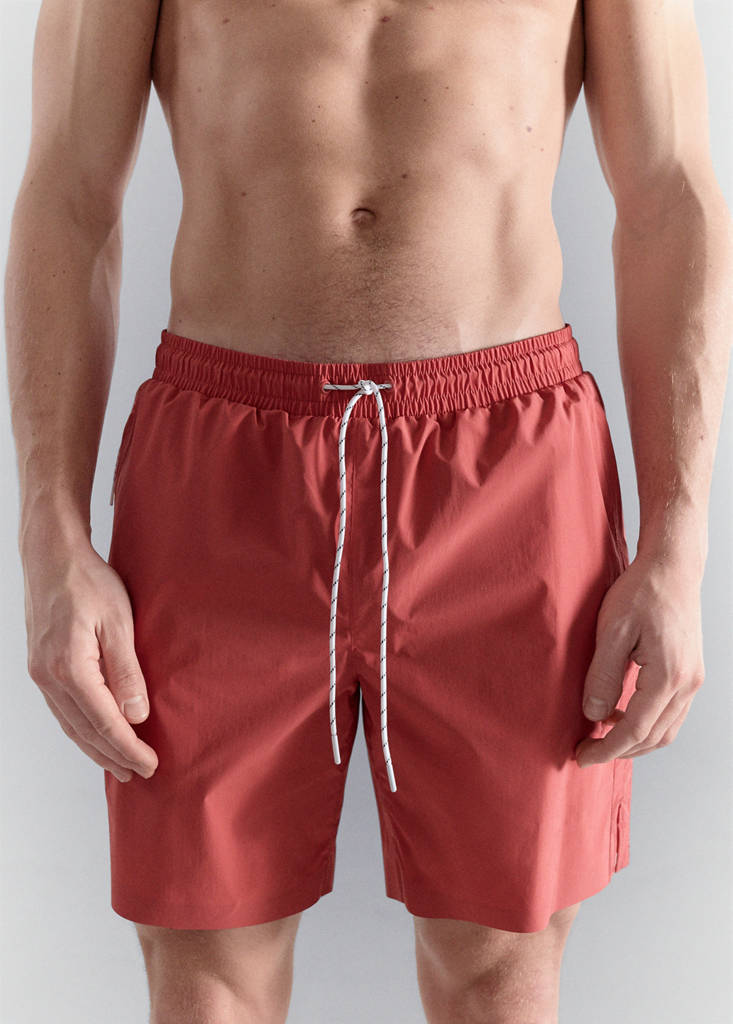 Swimsuit with zip pockets — Red