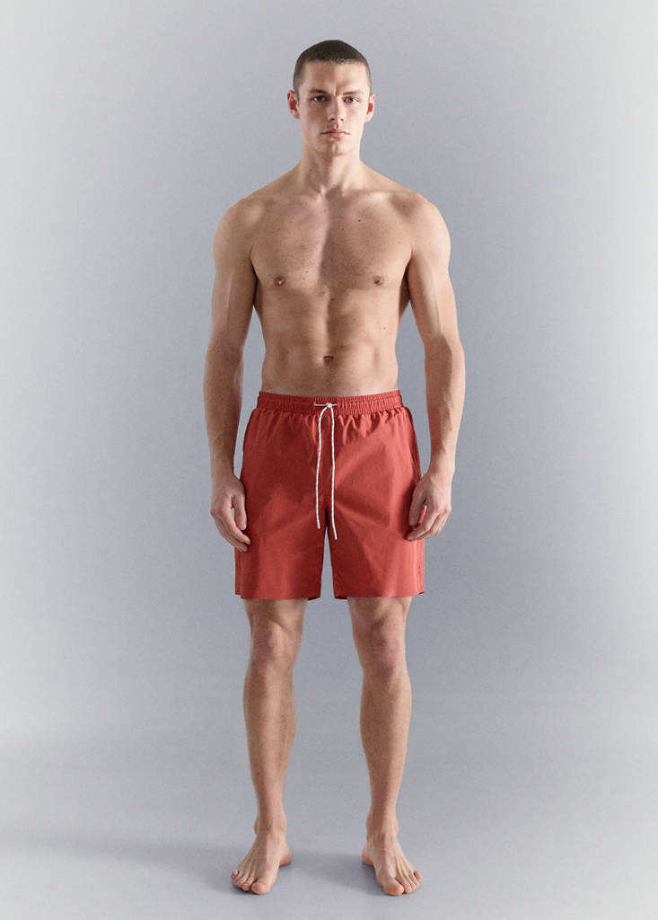 Swimsuit with zip pockets — Red