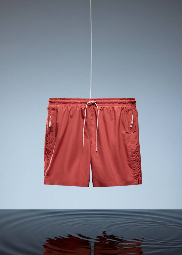 Swimsuit with zip pockets — Red