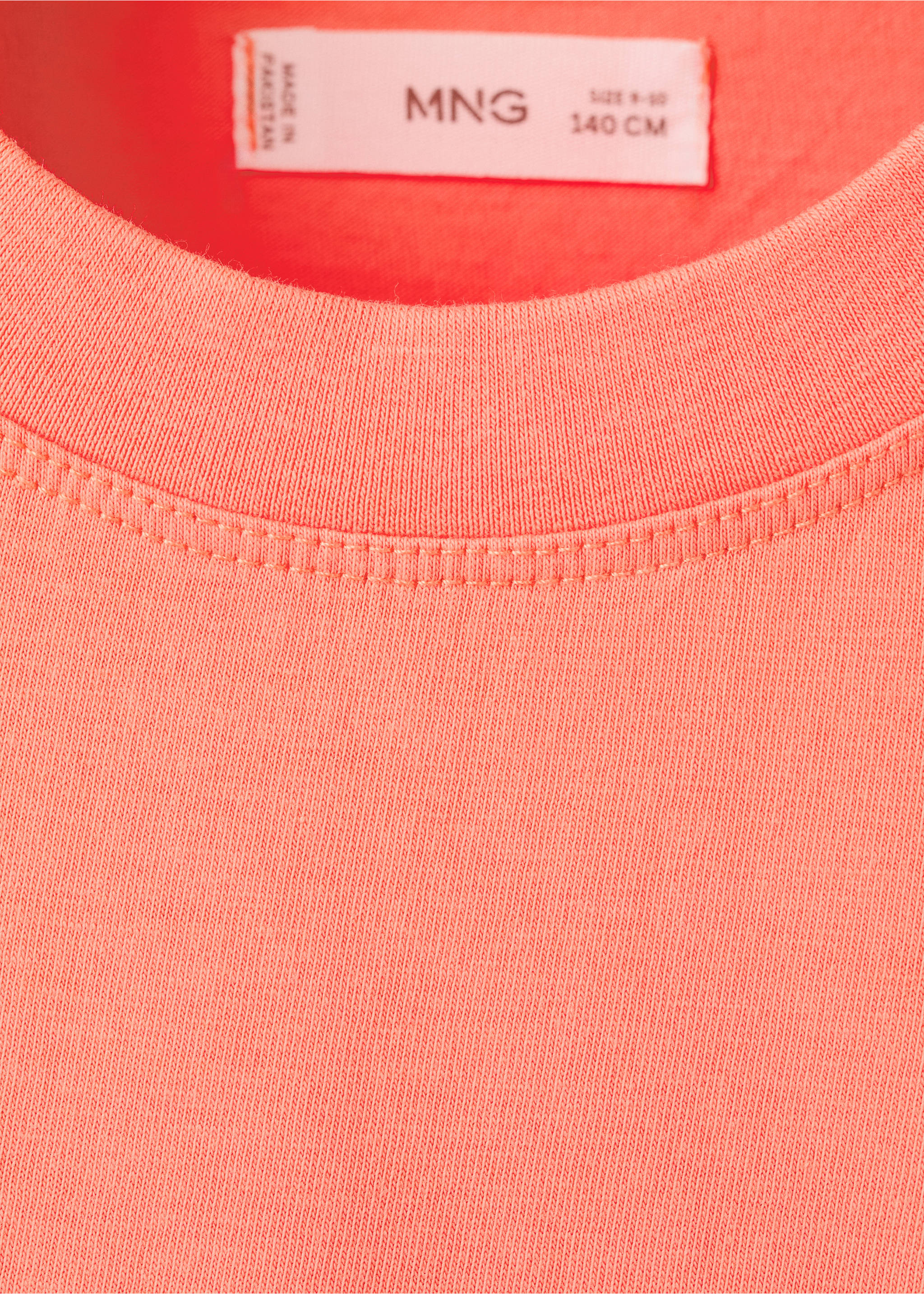 Camiseta boxy fit estampada - Detalle del artículo 0, Rojo coral. Ref: 27007918-00.