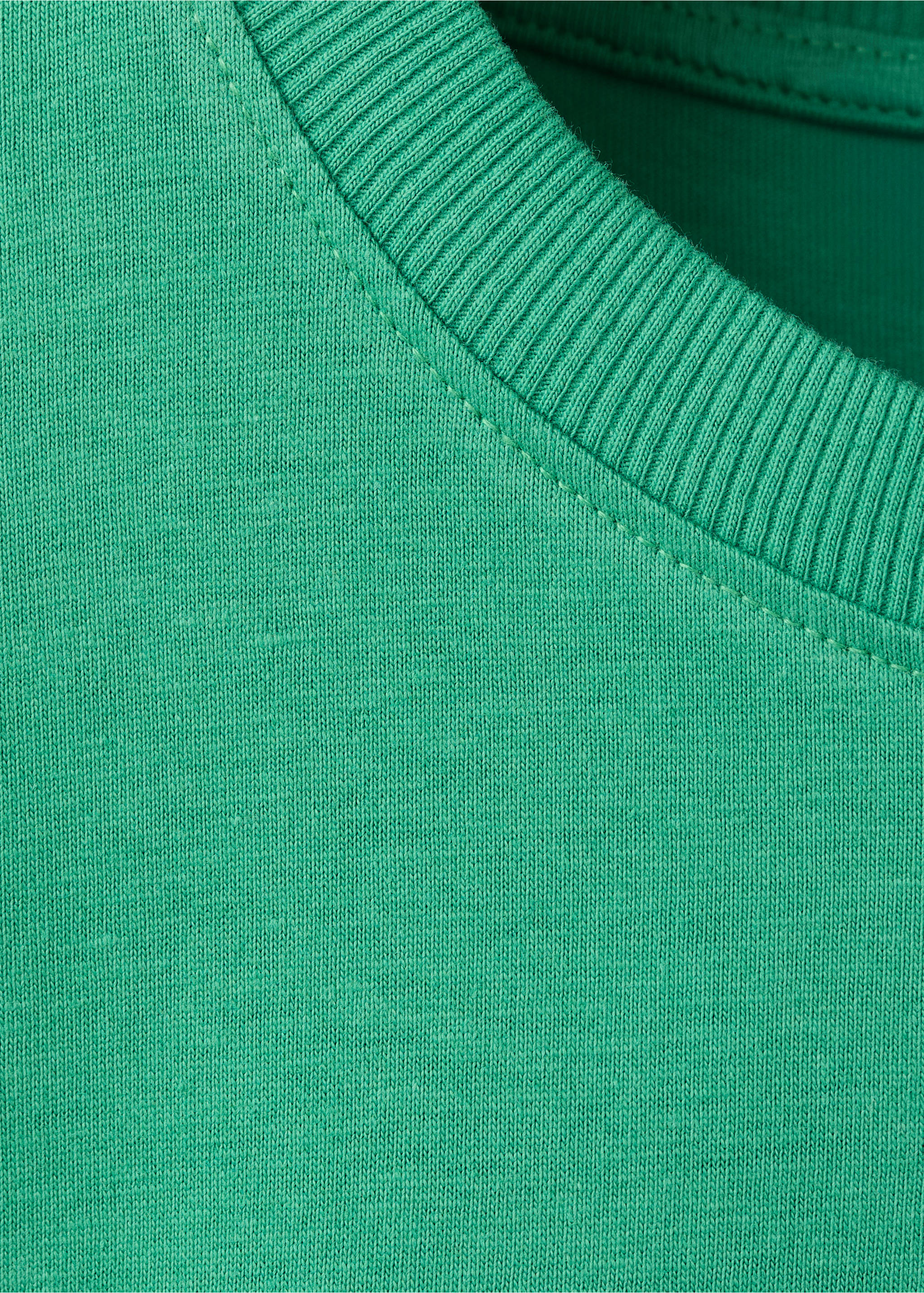 Printed cotton-blend t-shirt - Details of the article 0, Green. Ref: 27007922-00.