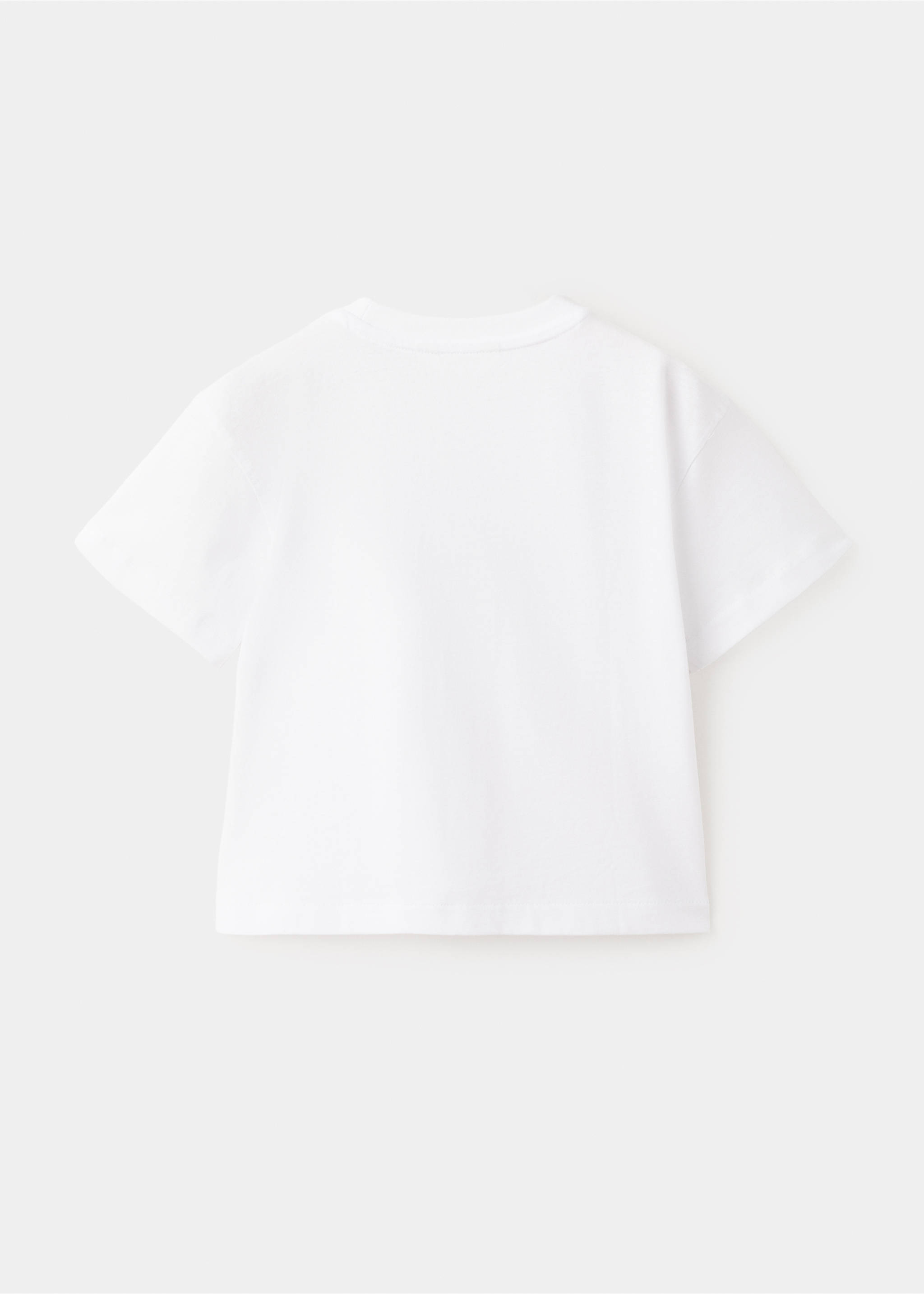 Cotton T-shirt with pocket detail - Reverse of the article, White. Ref: 27007923-00.