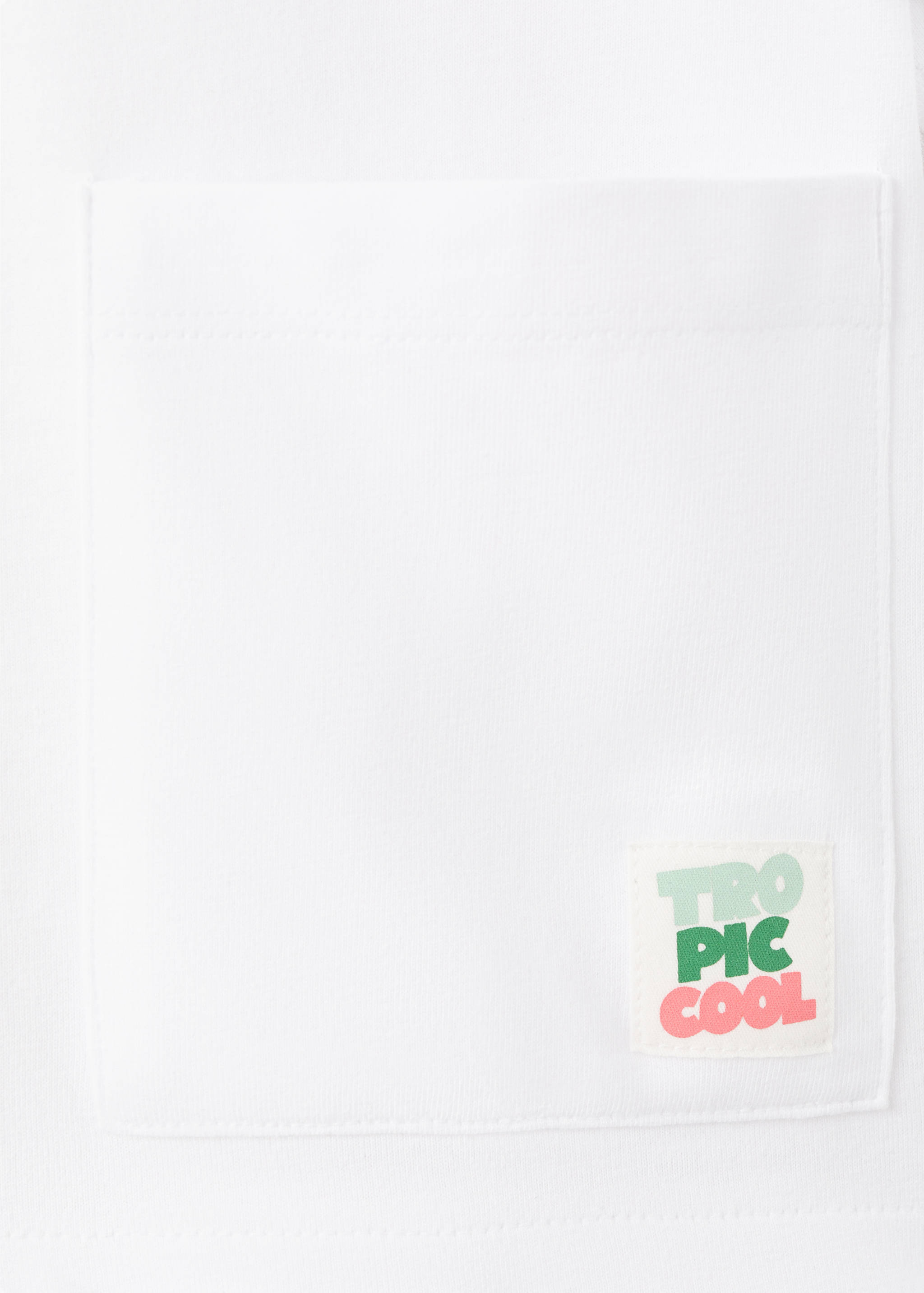 Cotton T-shirt with pocket detail - Details of the article 0