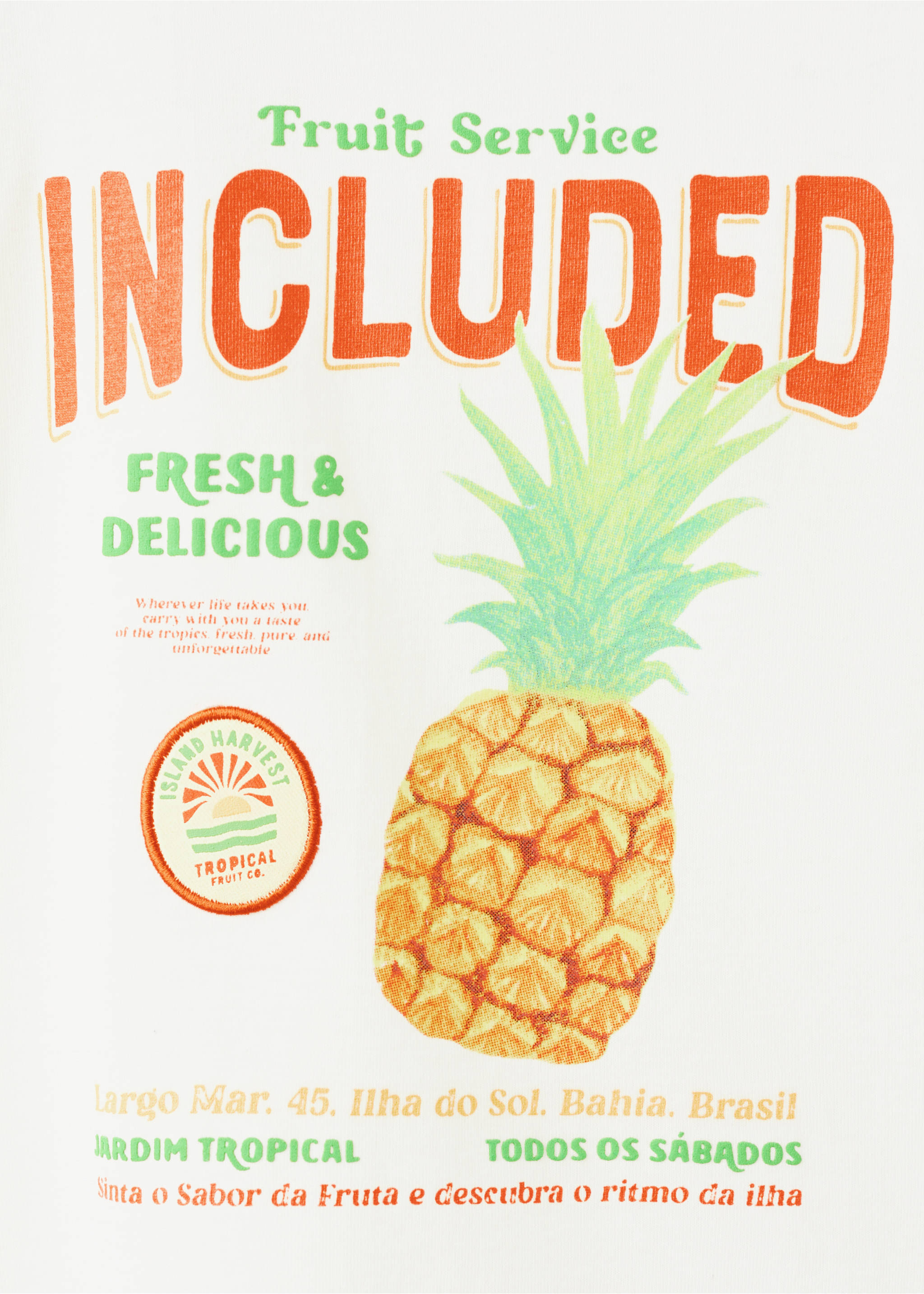 Printed cotton-blend t-shirt - Details of the article 8, Off White. Ref: 27007925-00.