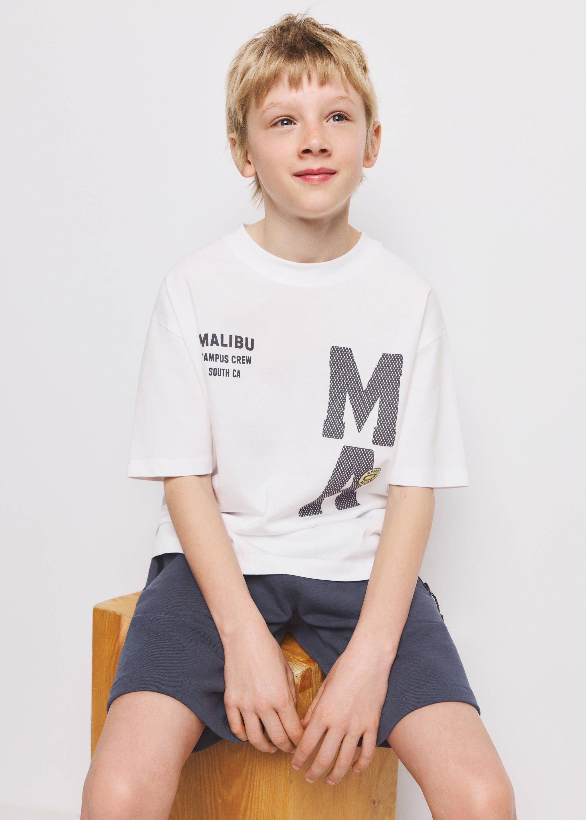 Camiseta algodón estampada - Plano medio