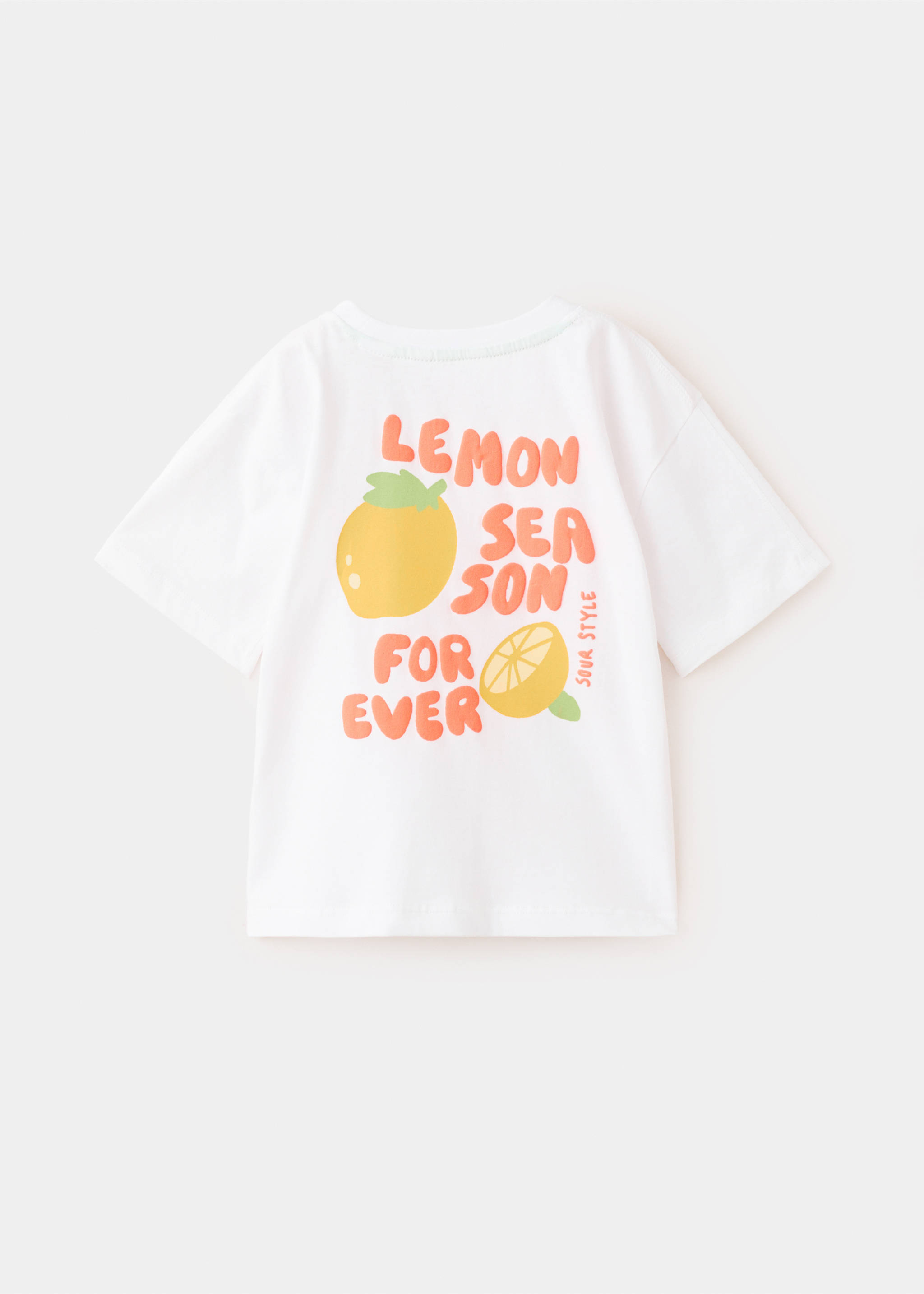 Embroidered detail cotton T-shirt - Reverse of the article, White. Ref: 27007927-00.