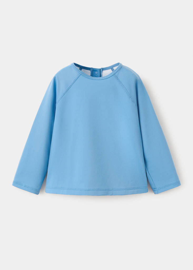 Neoprene-effect T-shirt — Blue