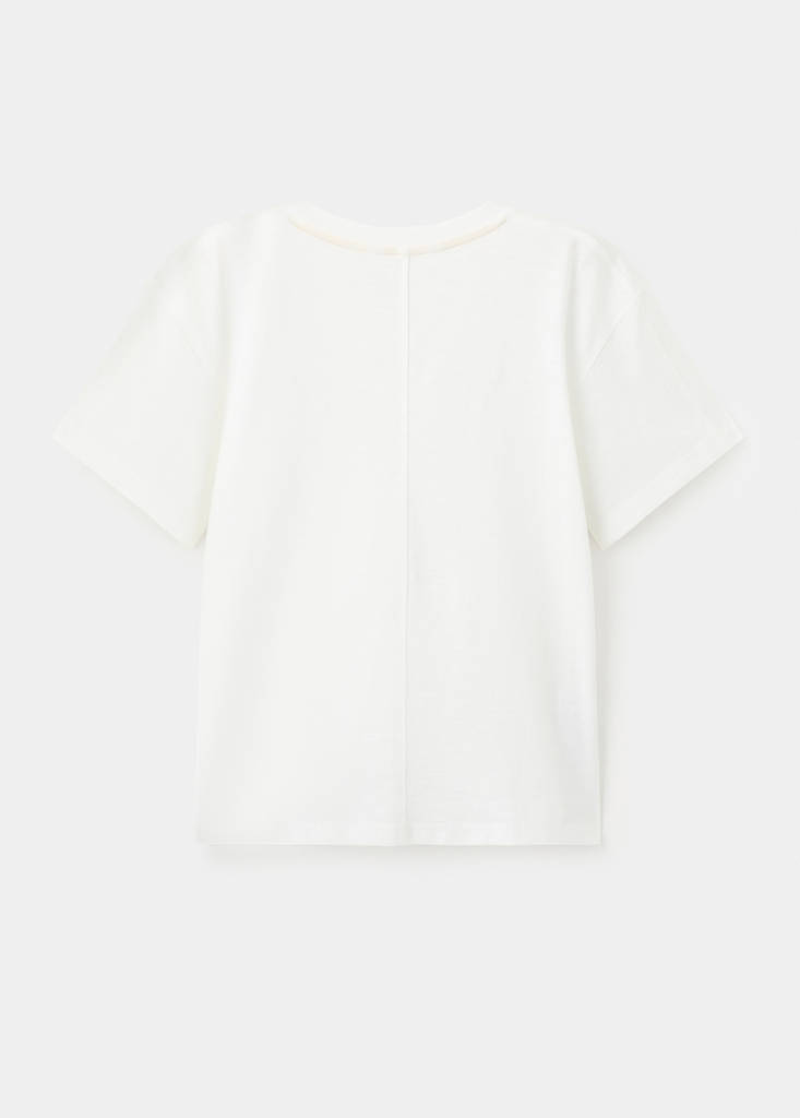 Printed cotton-blend t-shirt — Off White