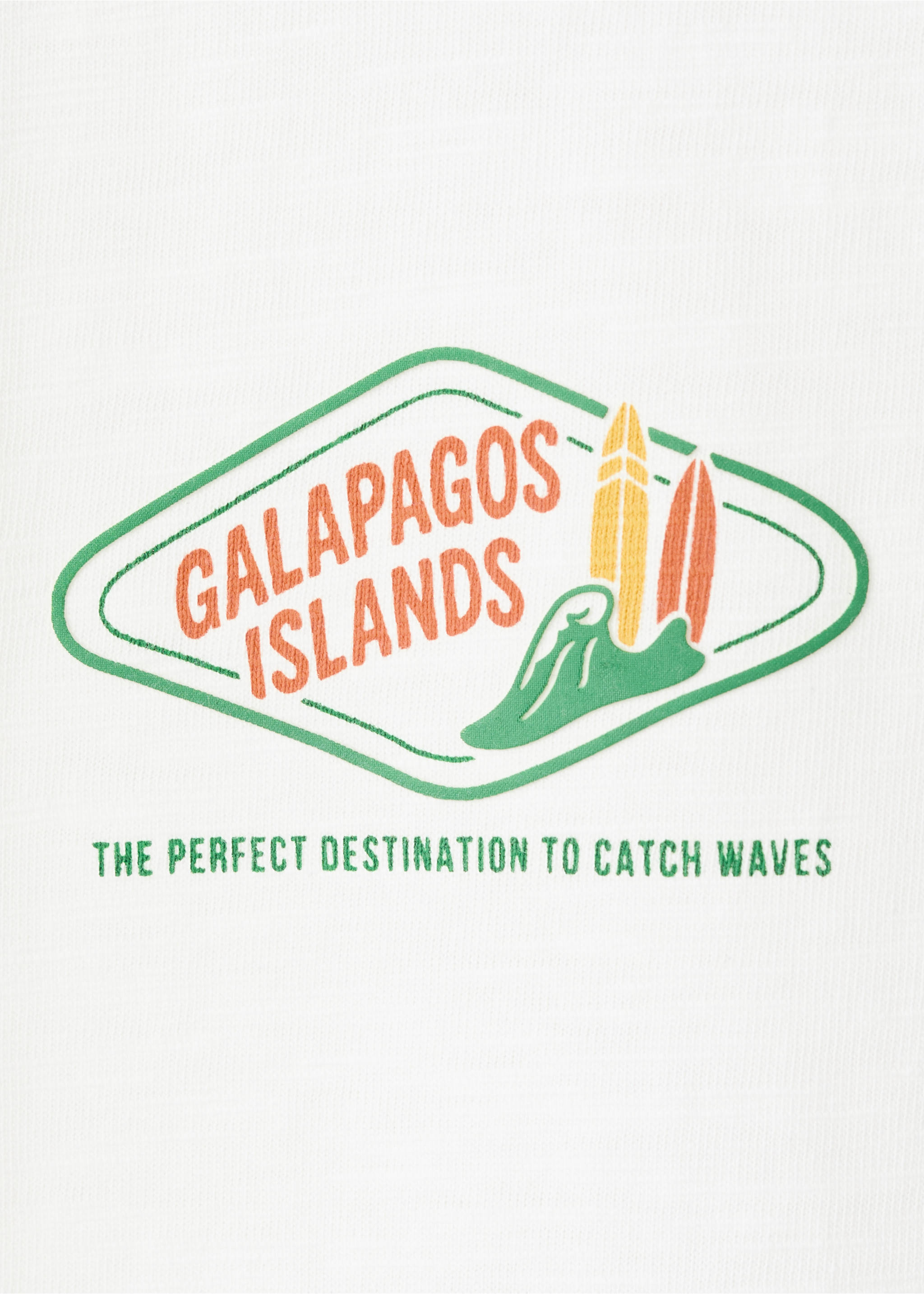 T-shirt en coton imprimé - Détail de l'article 0, Blanc cassé. Ref: 27007929-00.