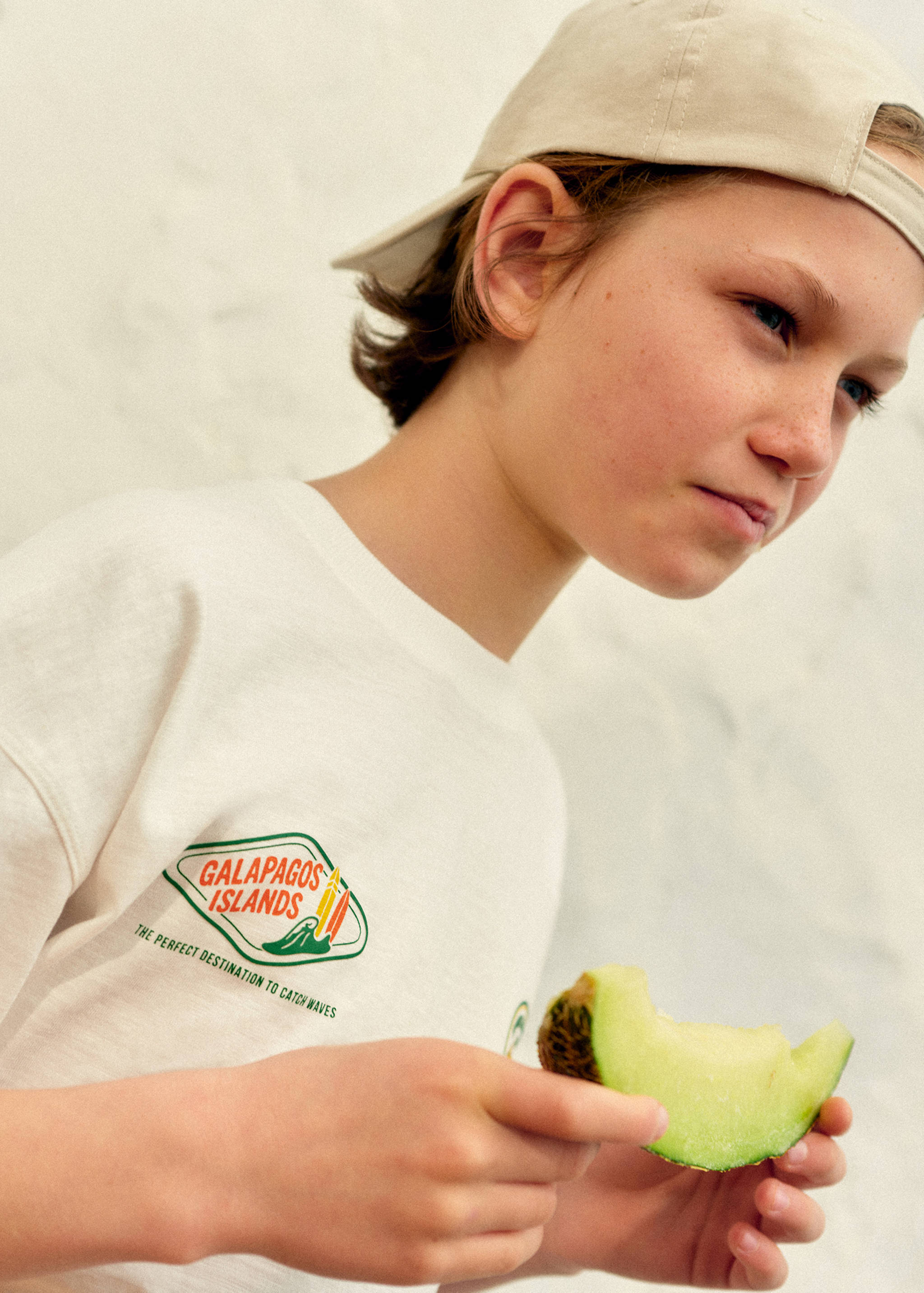 Tryckt bomull t-shirt - Allmän bild