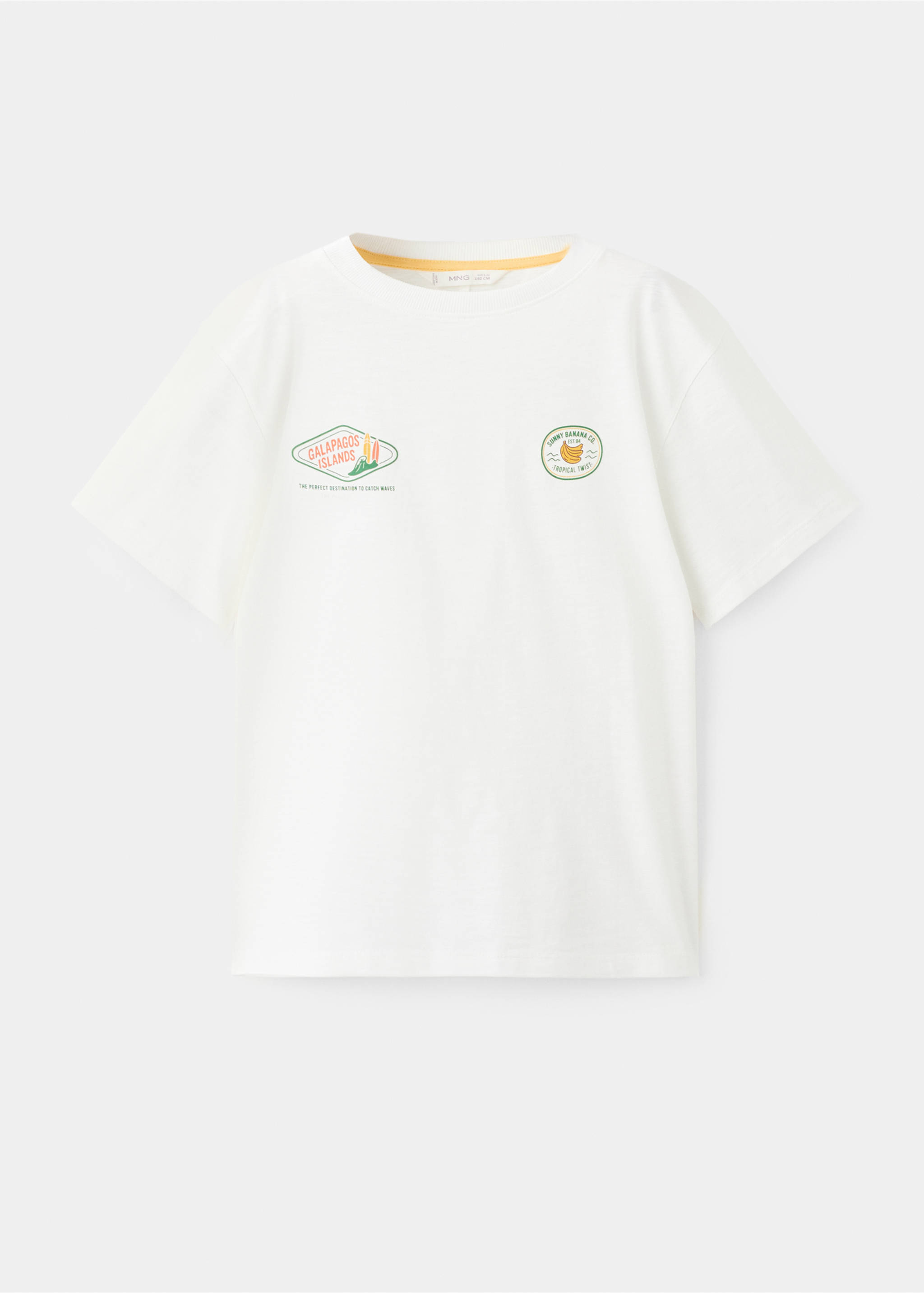 Printed cotton-blend t-shirt - Article without model, Off White. Ref: 27007929-00.