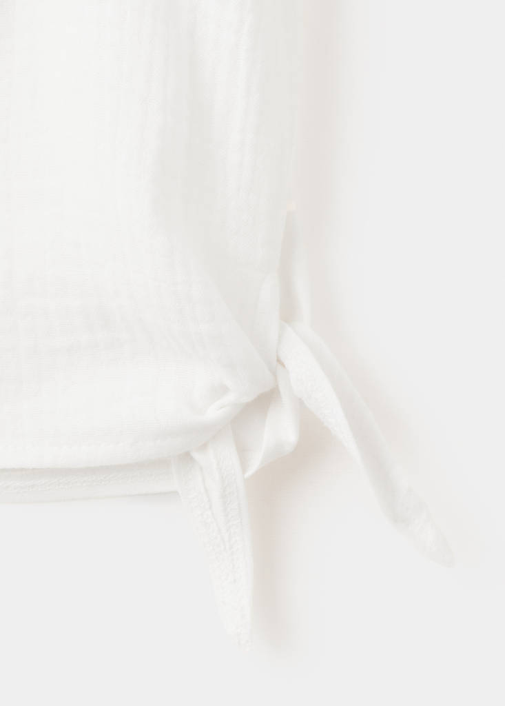 One-shoulder detail T-shirt — Off White