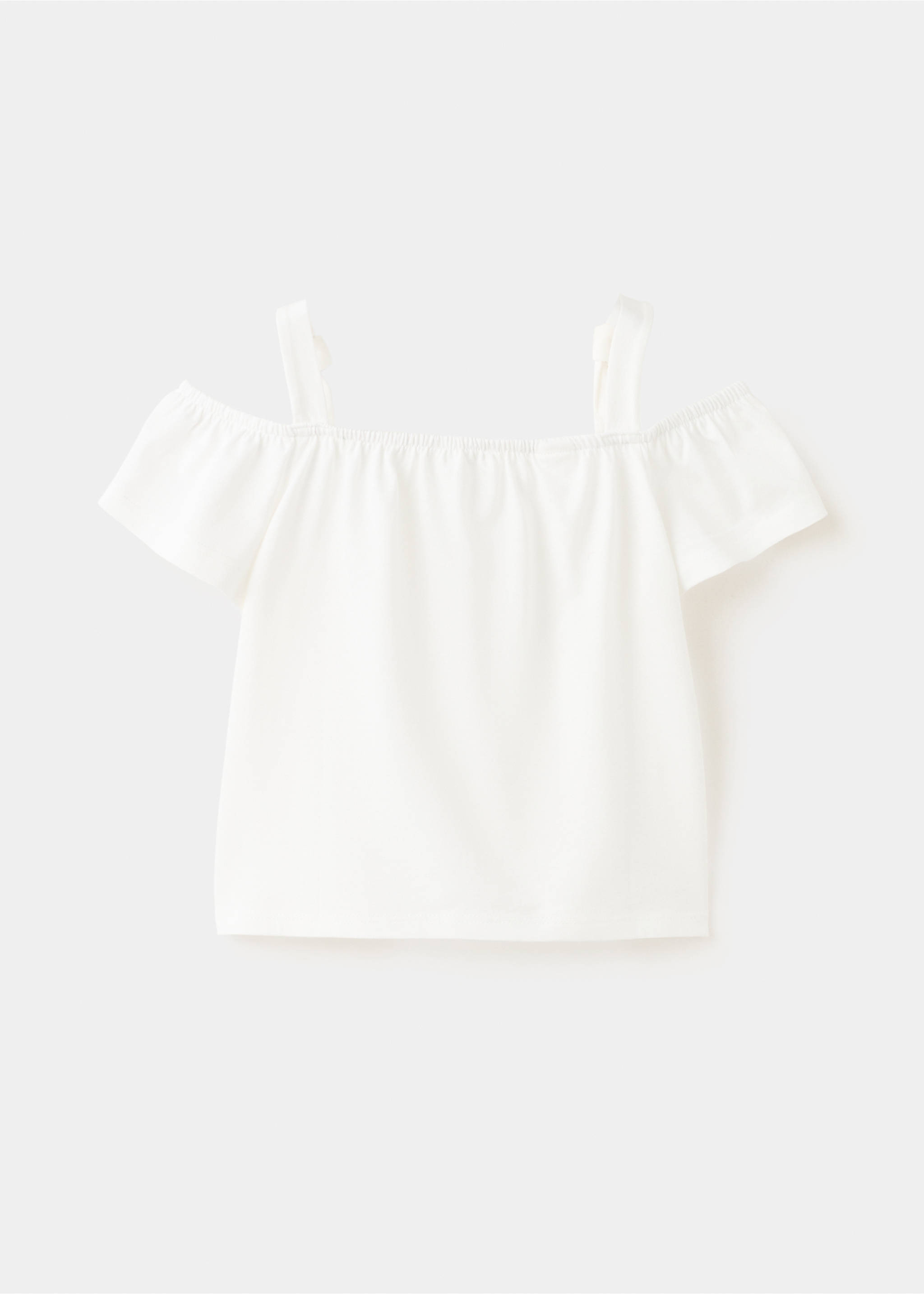 Off-the-shoulder cotton T-shirt - Reverse of the article, Off White. Ref: 27007931-00.