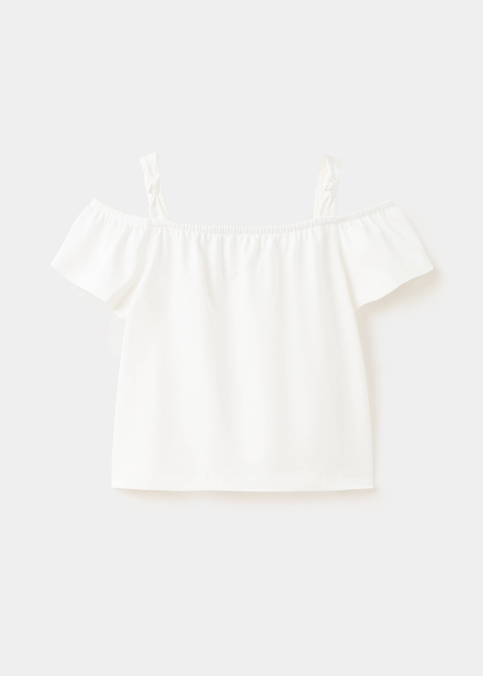 Off-the-shoulder cotton T-shirt - Article without model