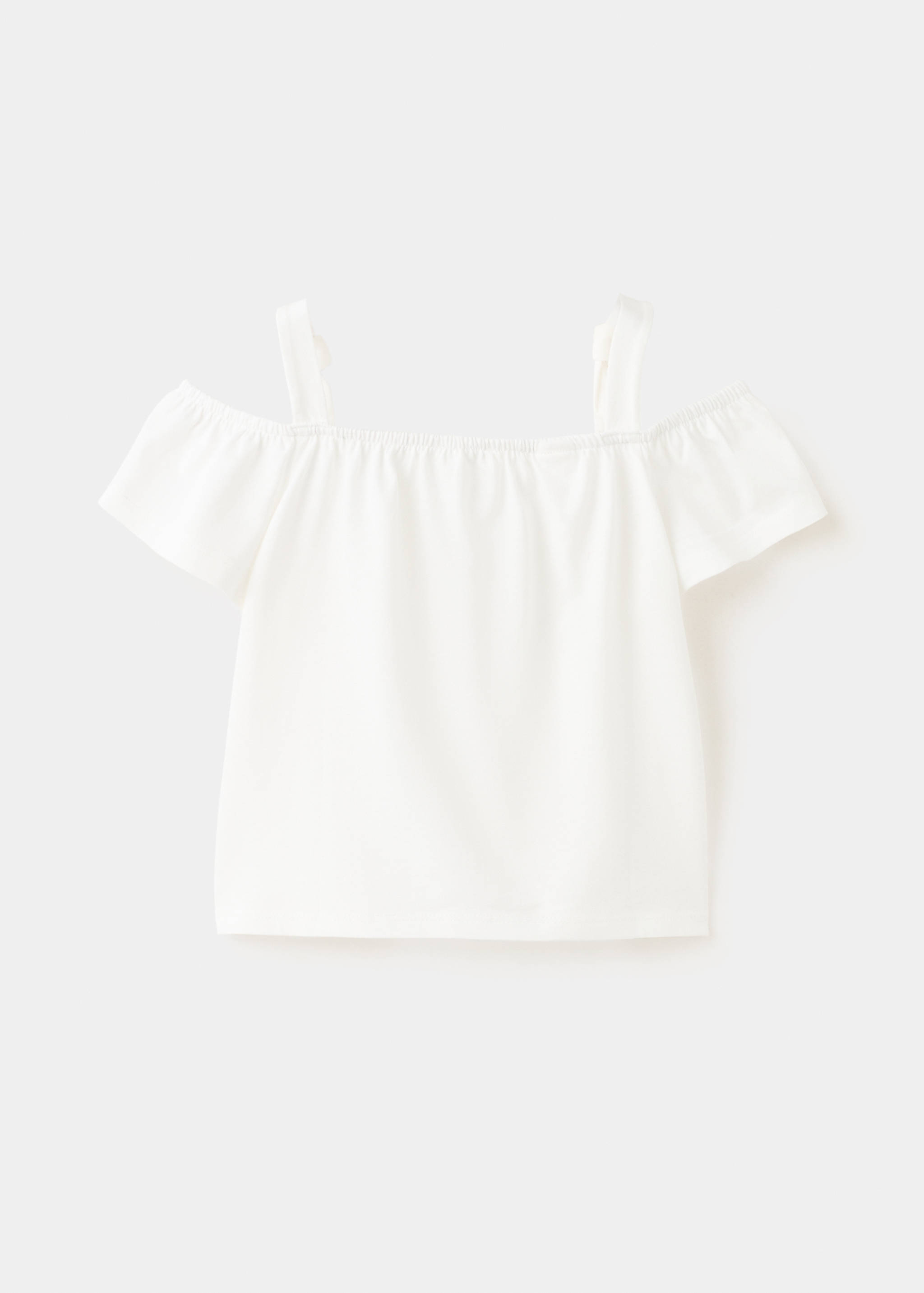 Off-the-shoulder cotton T-shirt - Reverse of the article