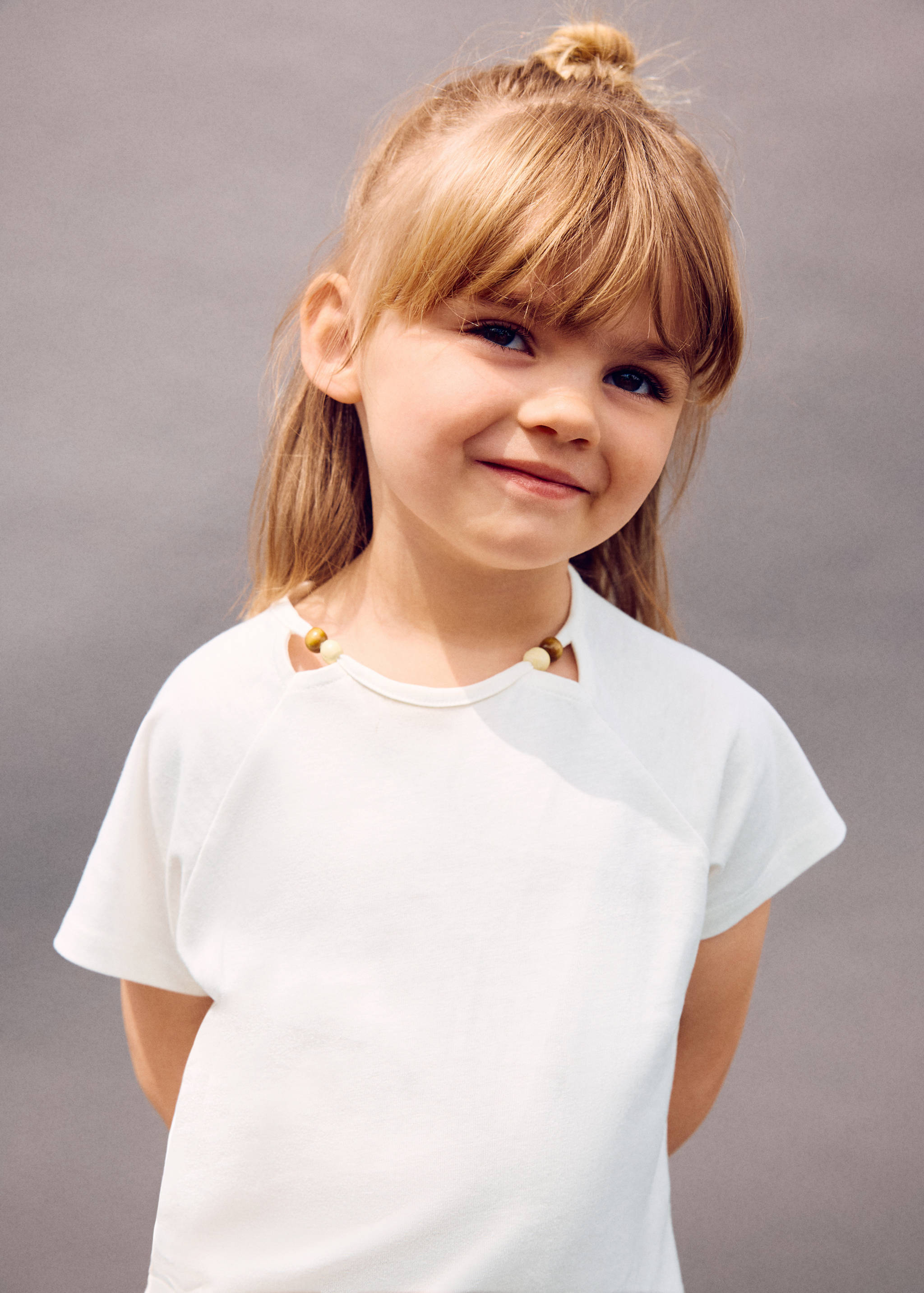 Baumwoll-T-Shirt mit Perlen - Detail des Artikels 1