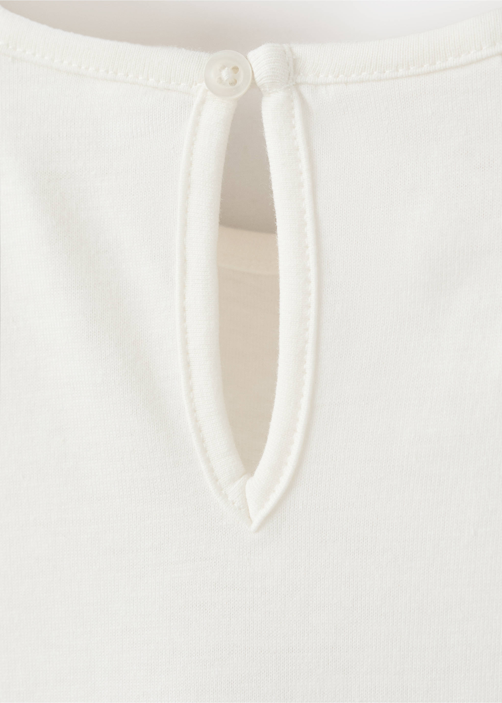 Beaded cotton T-shirt - Details of the article 0, Off White. Ref: 27007932-00.