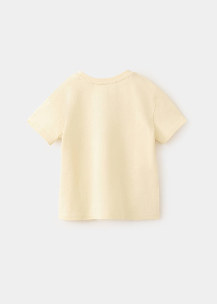Snoopy t-shirt with bow — Pastel Yellow
