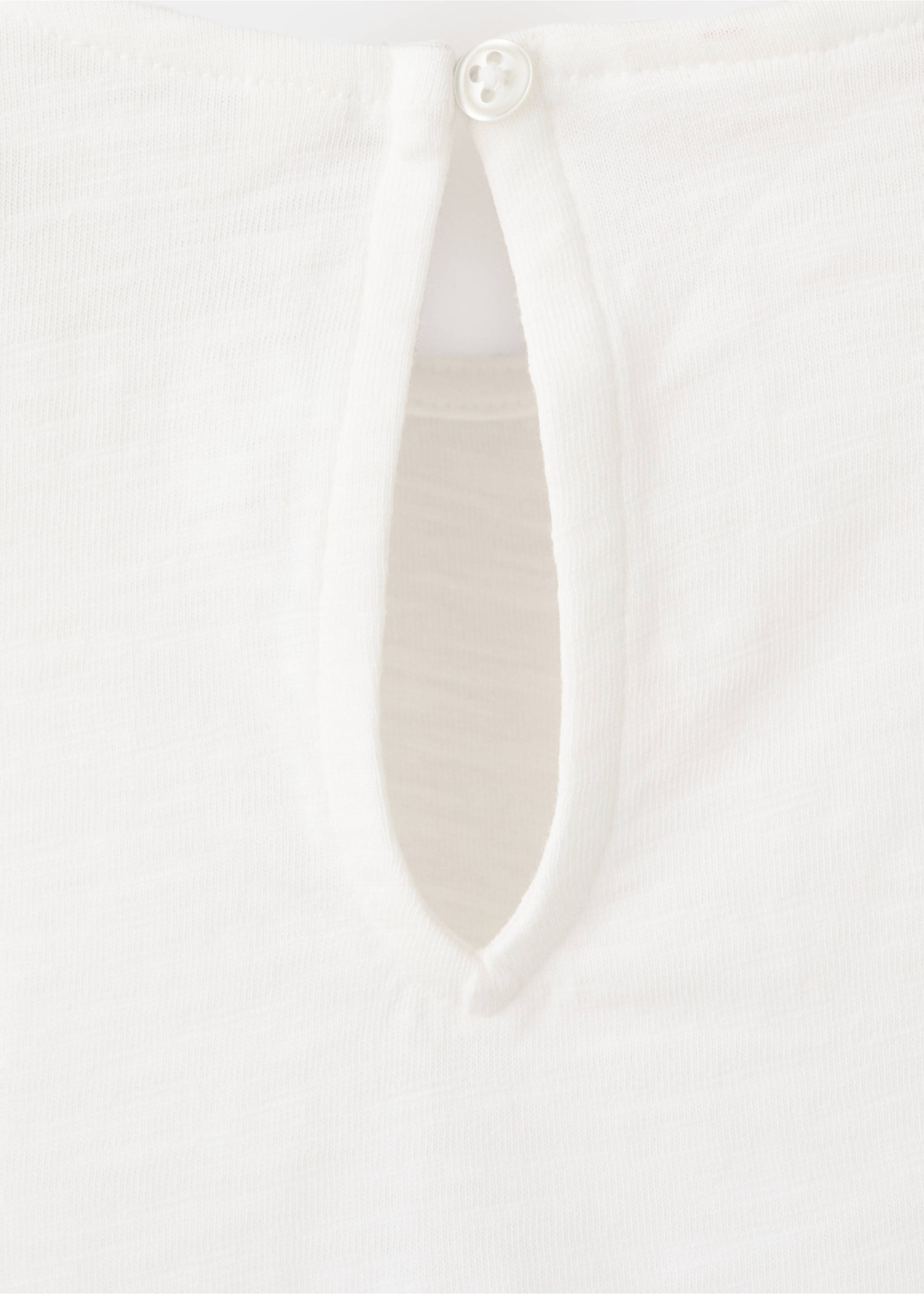 Camiseta algodón detalles trenzados - Detalle del artículo 0, Blanco roto. Ref: 27007934-00.