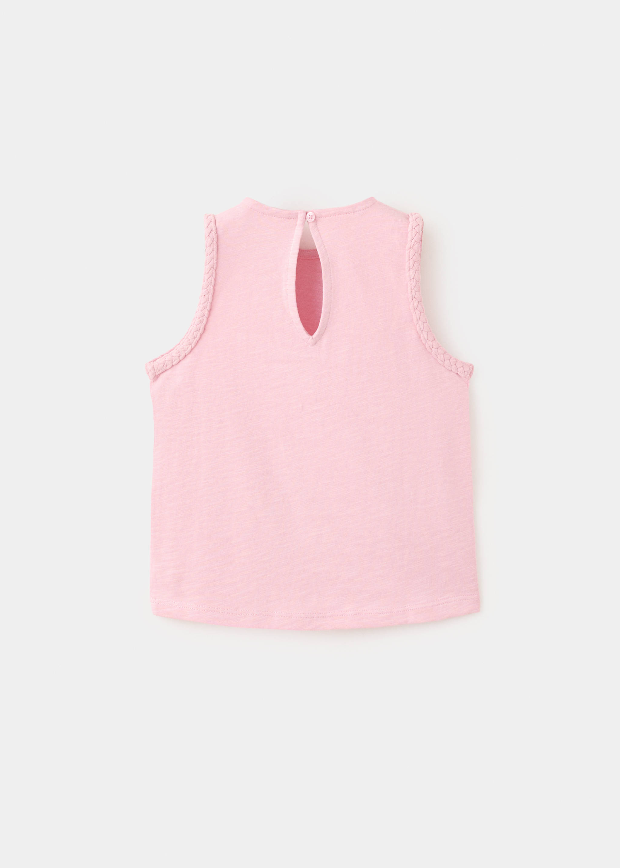 T-shirt en coton avec détails tressés - Verso de l’article