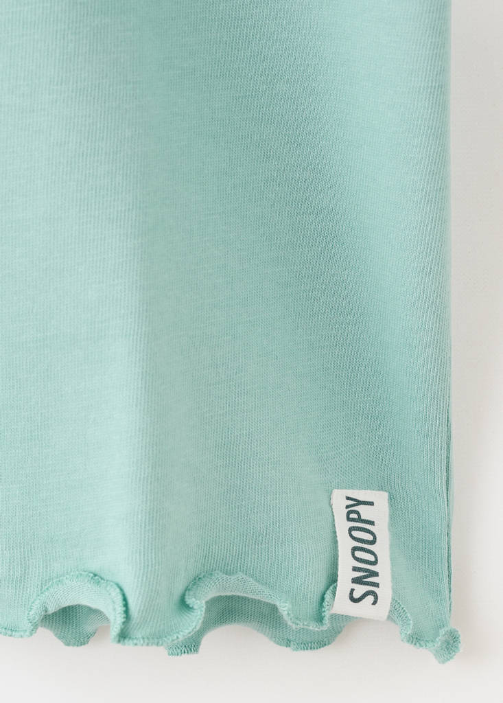 Snoopy T-shirt with scalloped details — Forest Green