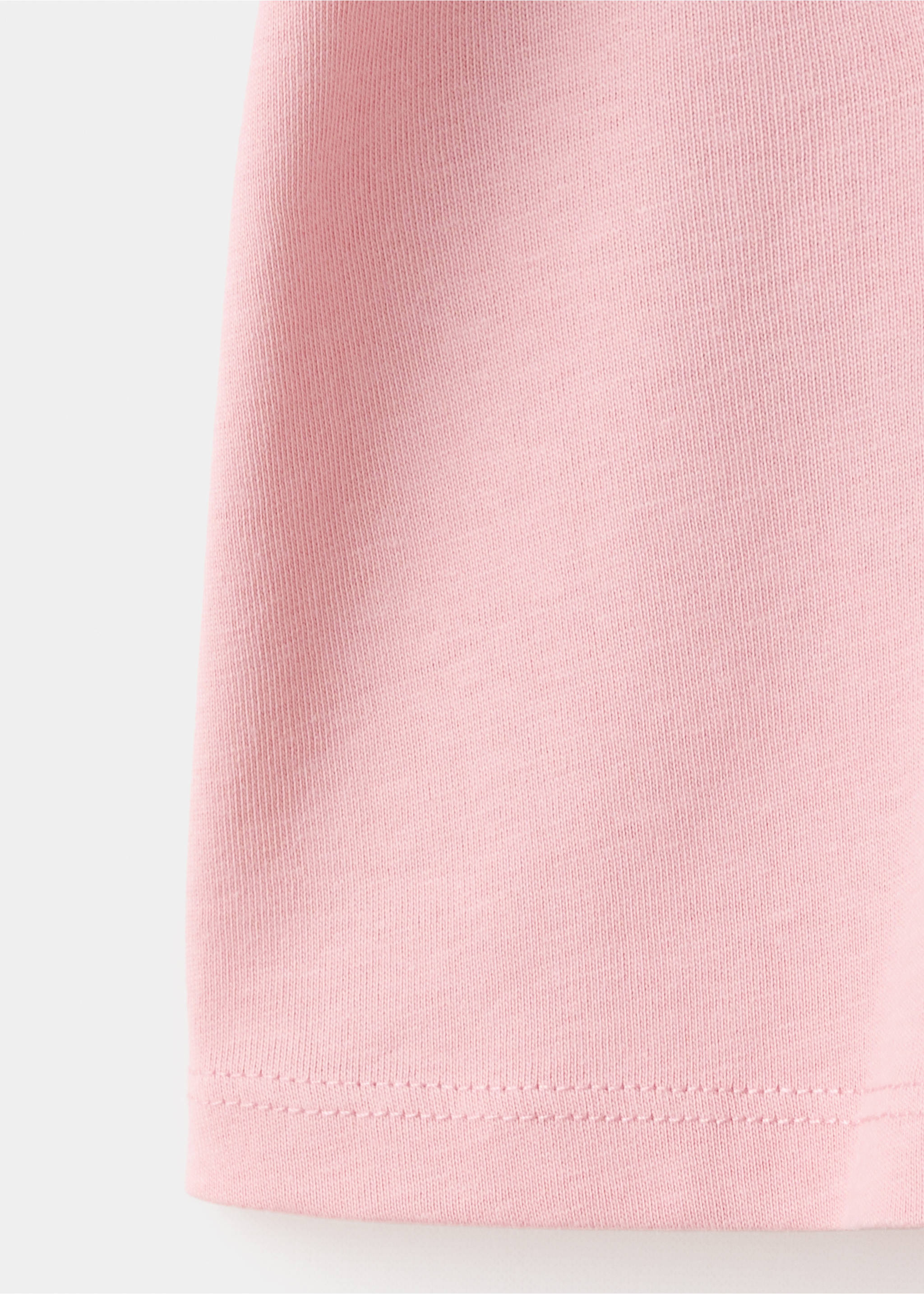 T-shirt with embroidered detail - Details of the article 0, Pink. Ref: 27007937-00.