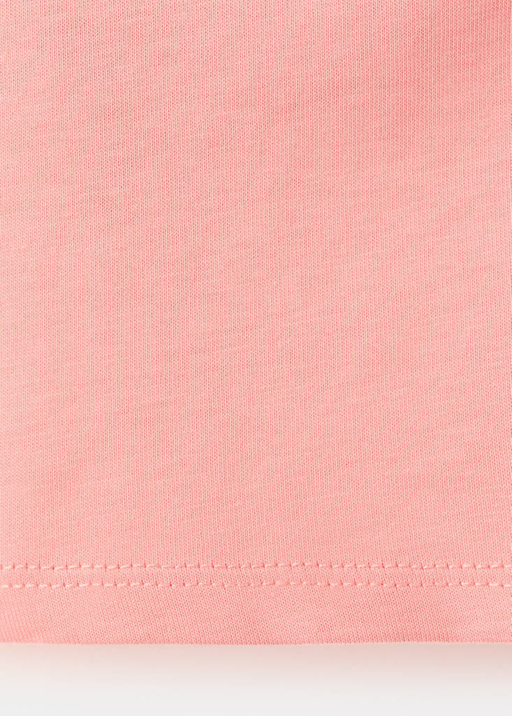 Off-the-shoulder frill top — Coral Red