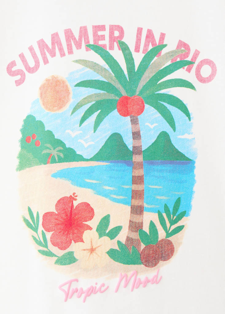 Tropical print T-shirt — Off White