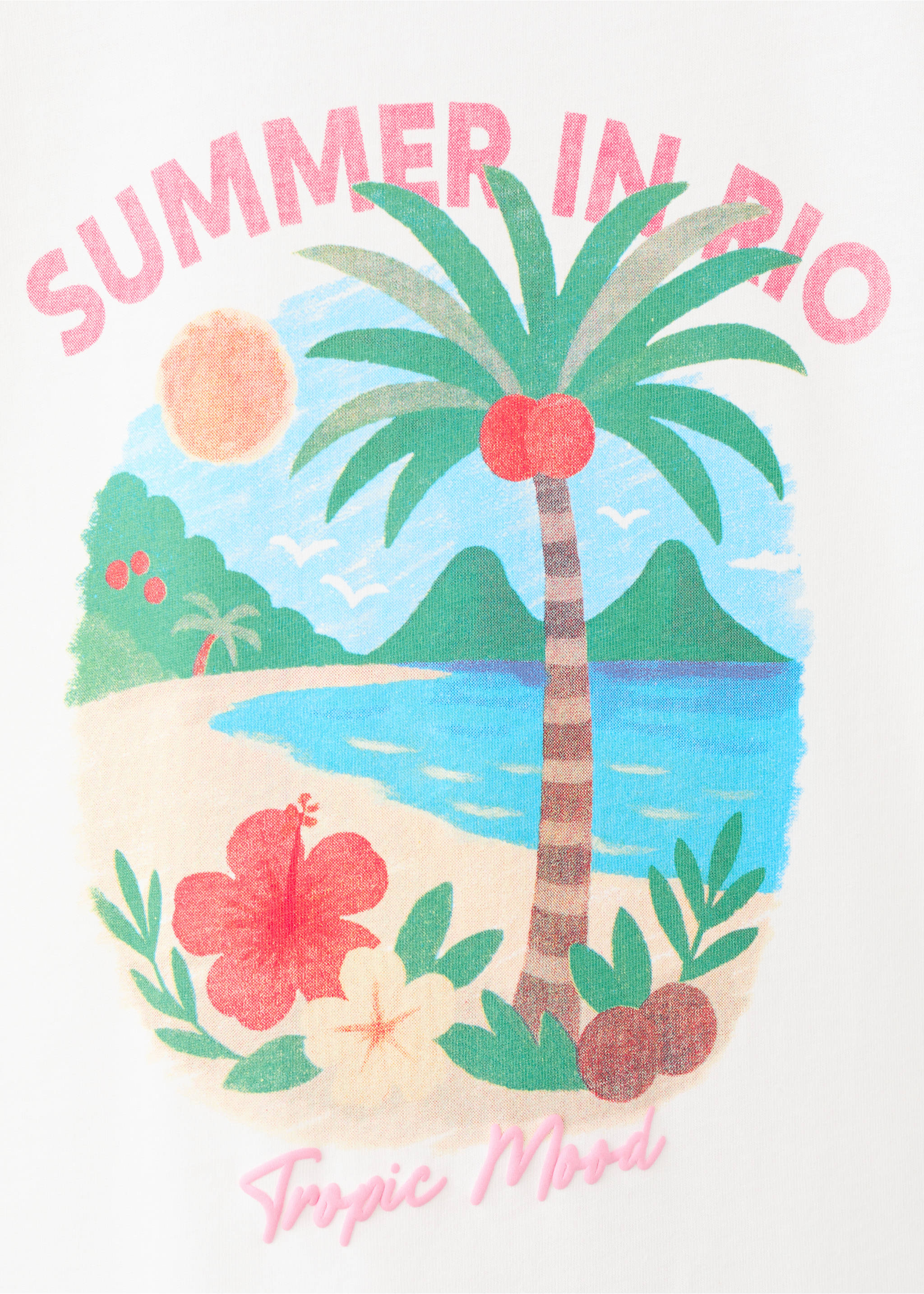 Tropical print T-shirt - Details of the article 8, Off White. Ref: 27007941-00.