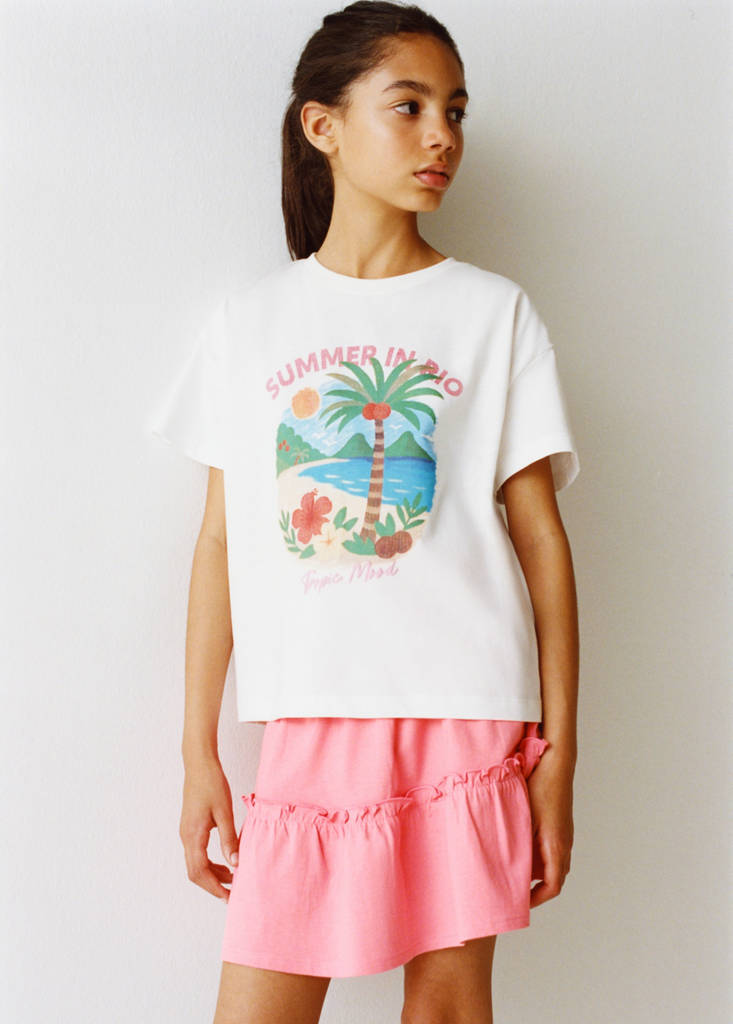 Tropical print T-shirt — Off White