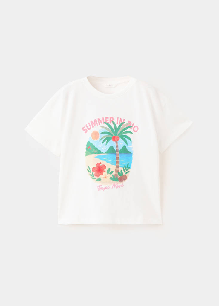 Tropical print T-shirt — Off White