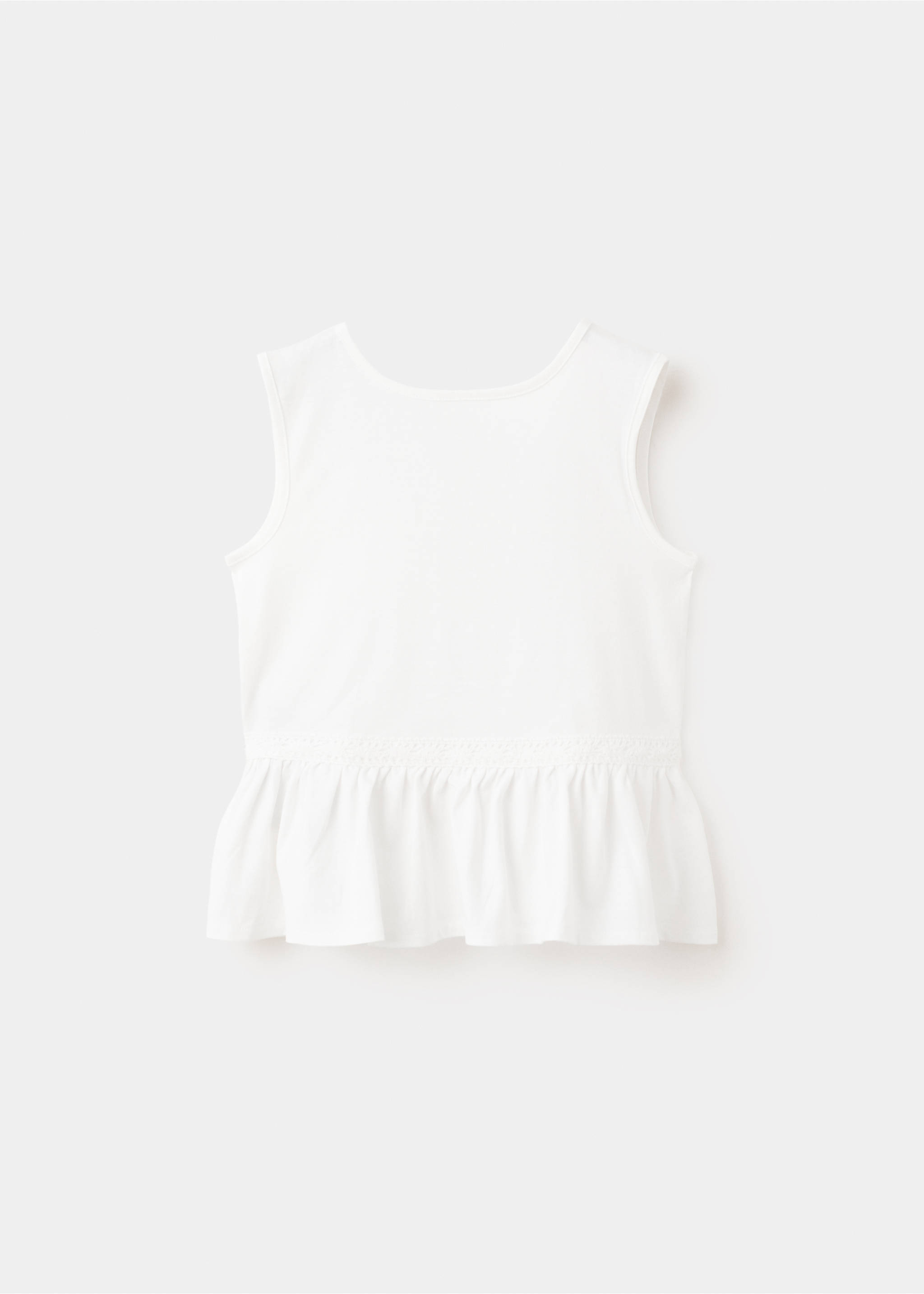 Топ с завязками и вышивкой - Обратная сторона изделия, Грязно-белый. Ref: 27007942-00.