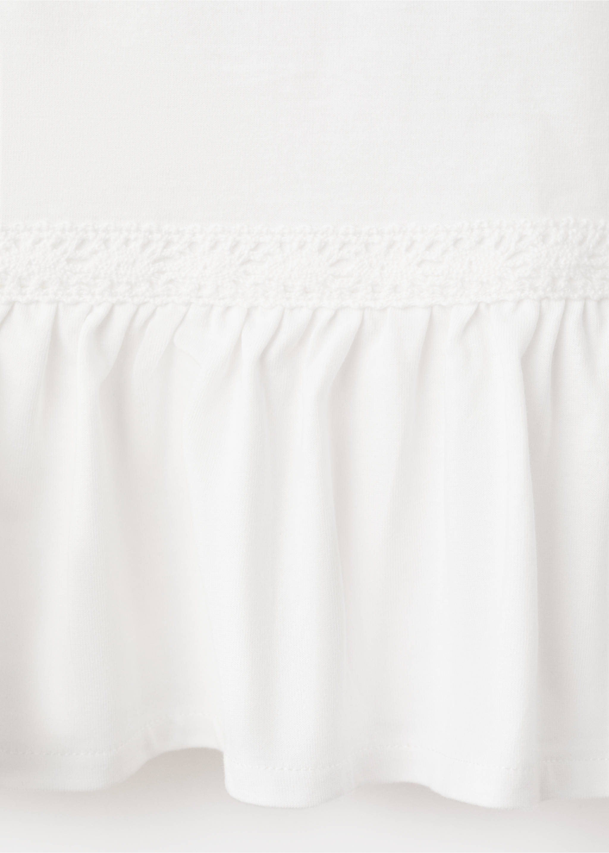 Haut à nœuds avec détails broderie - Détail de l'article 0, Blanc cassé. Ref: 27007942-00.