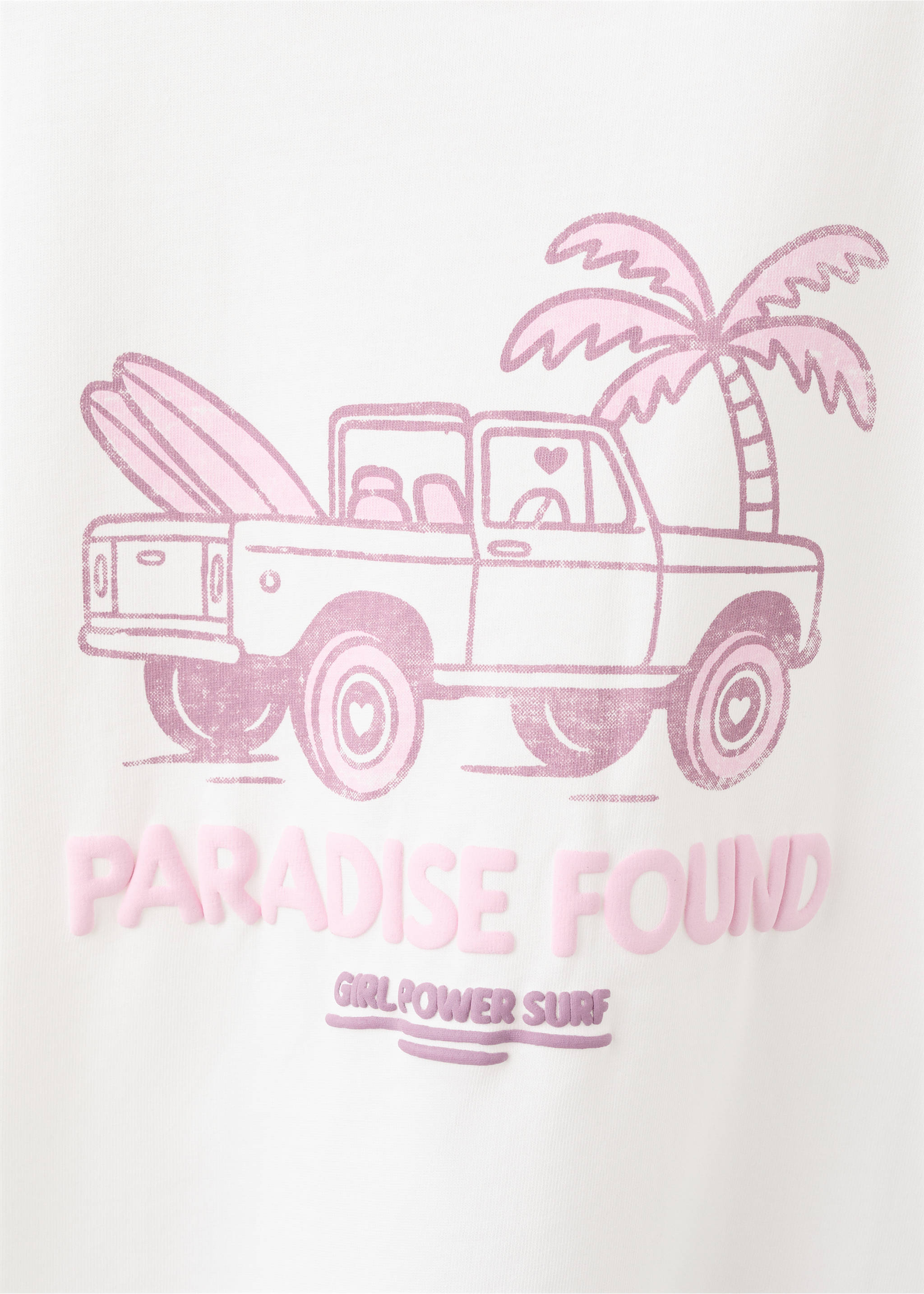 T-shirt en coton imprimé - Détail de l'article 0, Blanc cassé. Ref: 27007943-00.