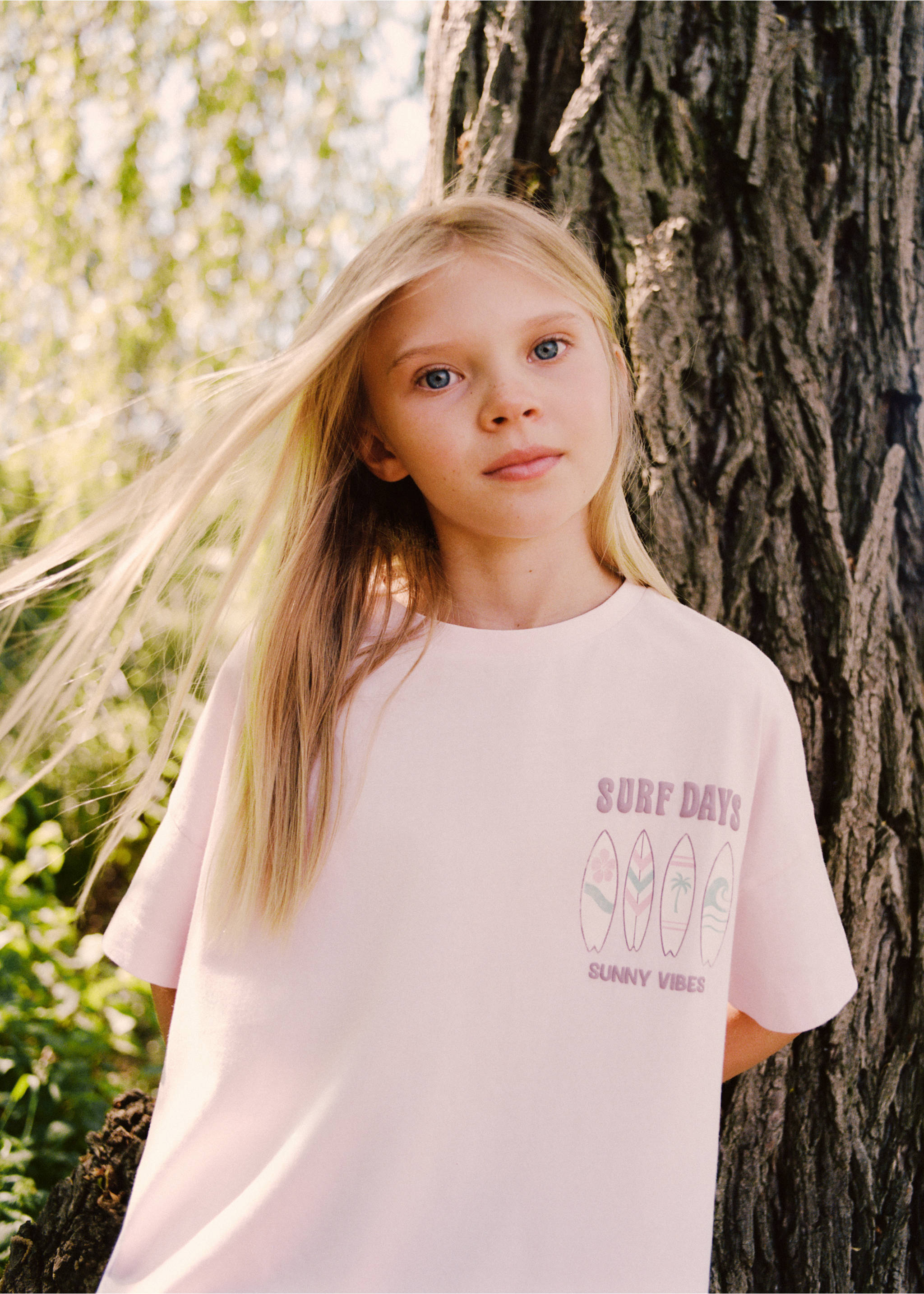 Printed cotton-blend t-shirt - Details of the article 5, Lilac. Ref: 27007944-00.