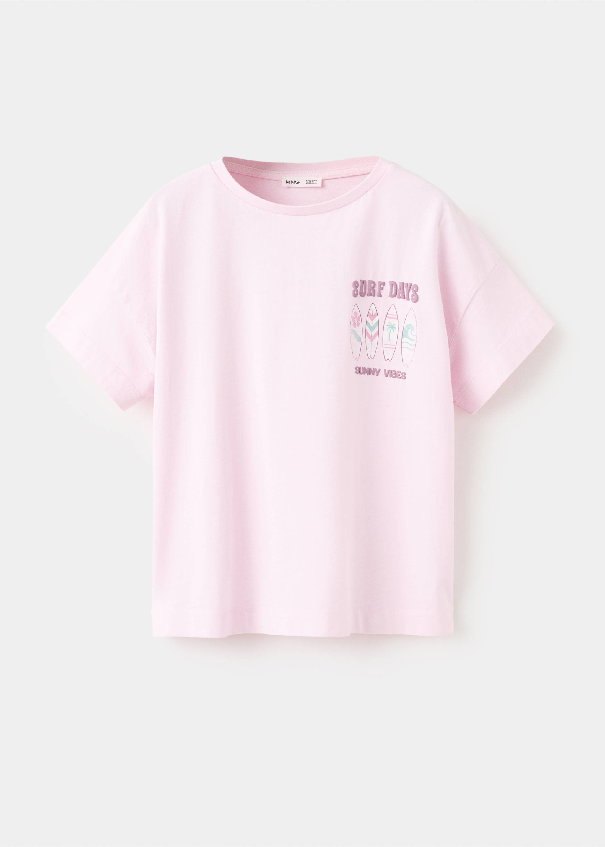 Printed cotton-blend t-shirt - Article without model, Lilac. Ref: 27007944-00.